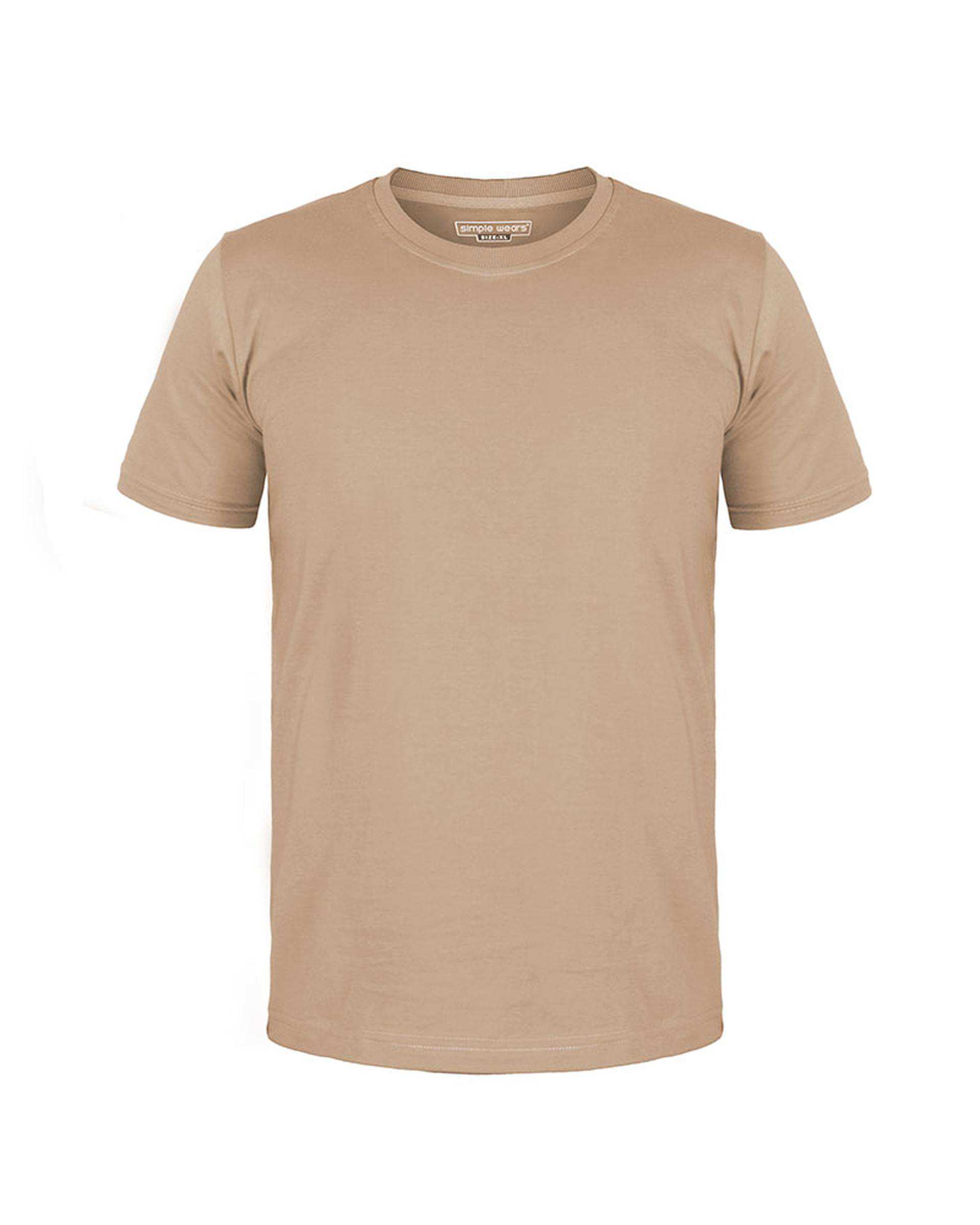 تی شرت مردانه کرم سیمپل ورز Simple wears کد TSS590