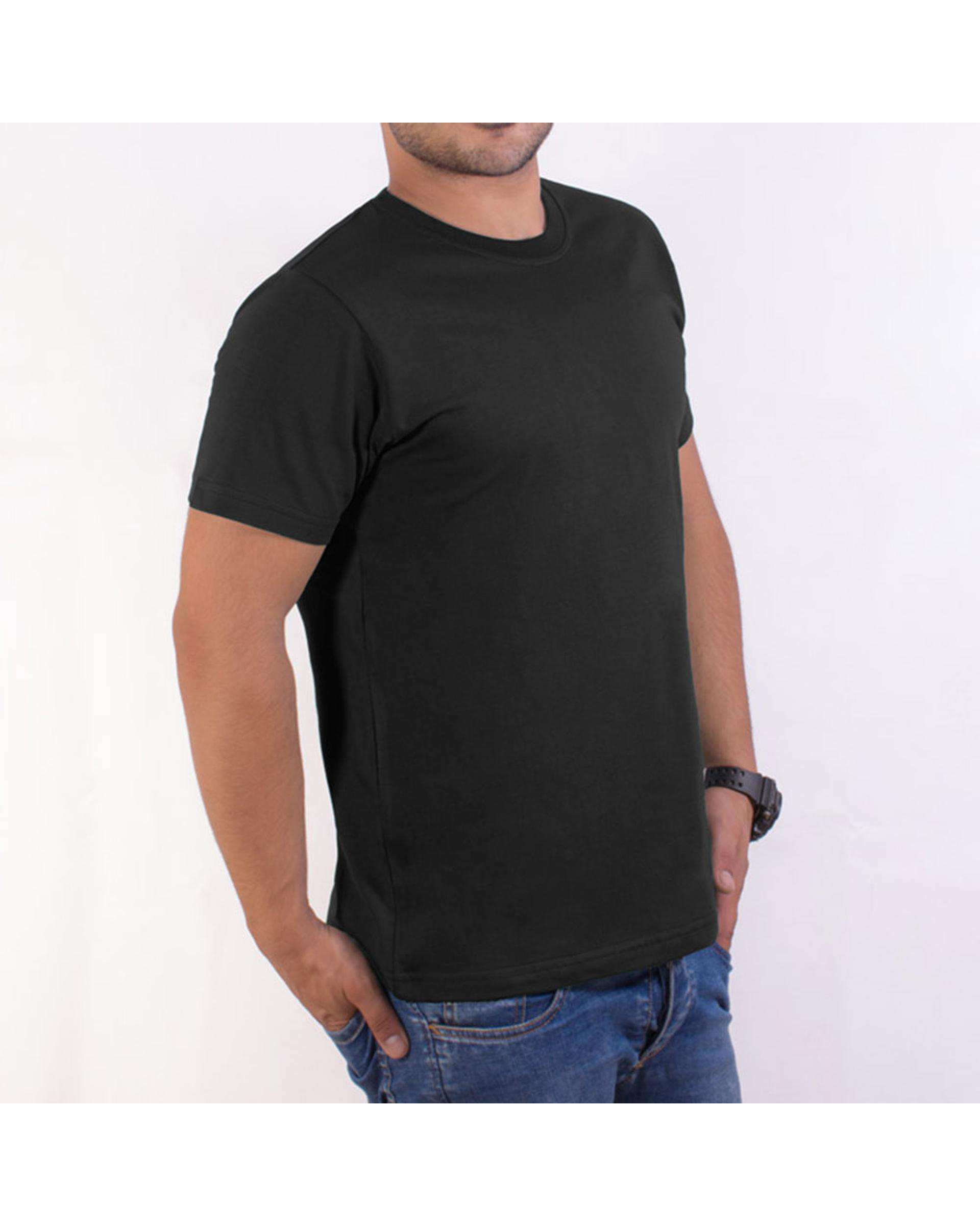 تی شرت مردانه مشکی سیمپل ورز Simple wears کد TSS590