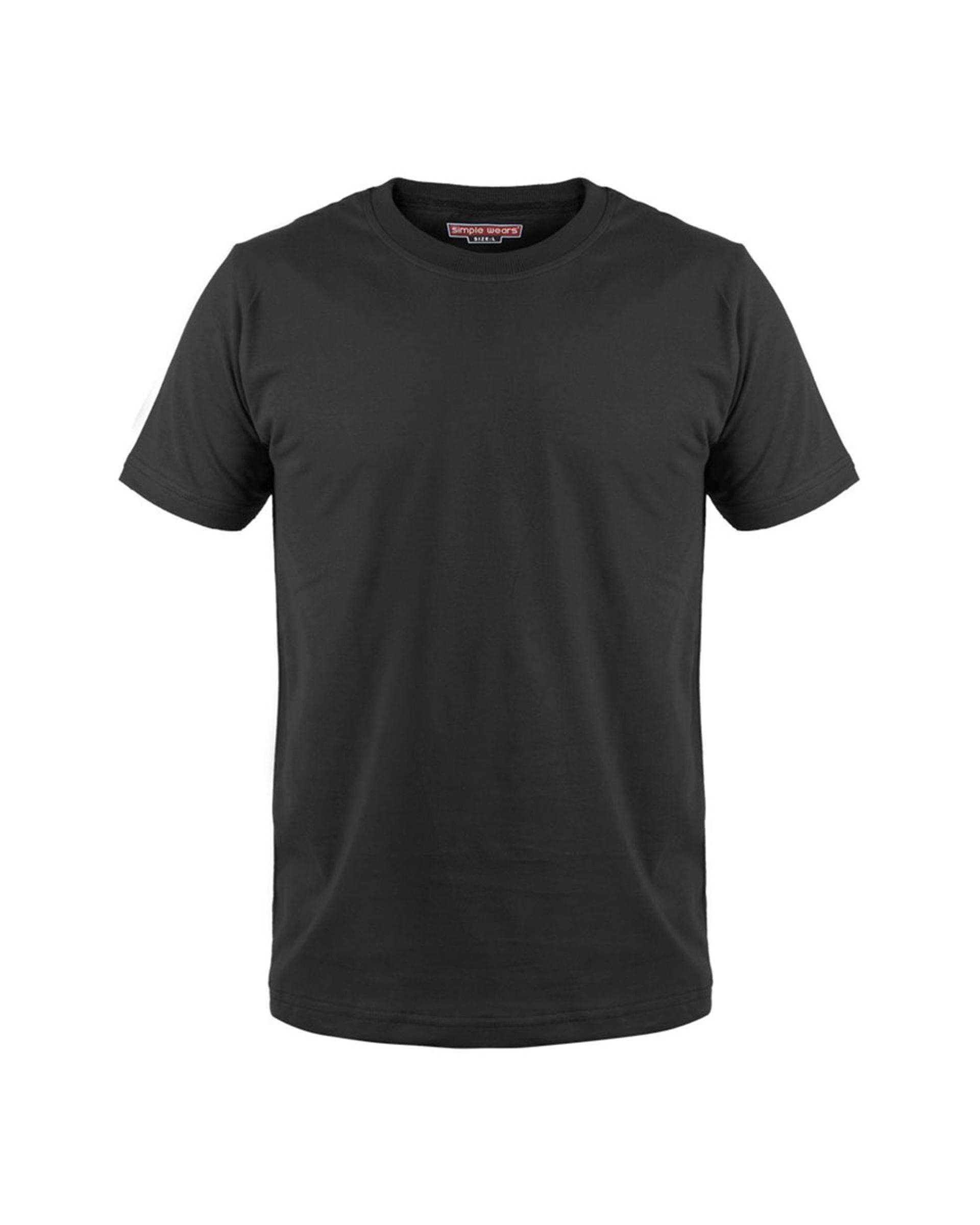 تی شرت مردانه مشکی سیمپل ورز Simple wears کد TSS590
