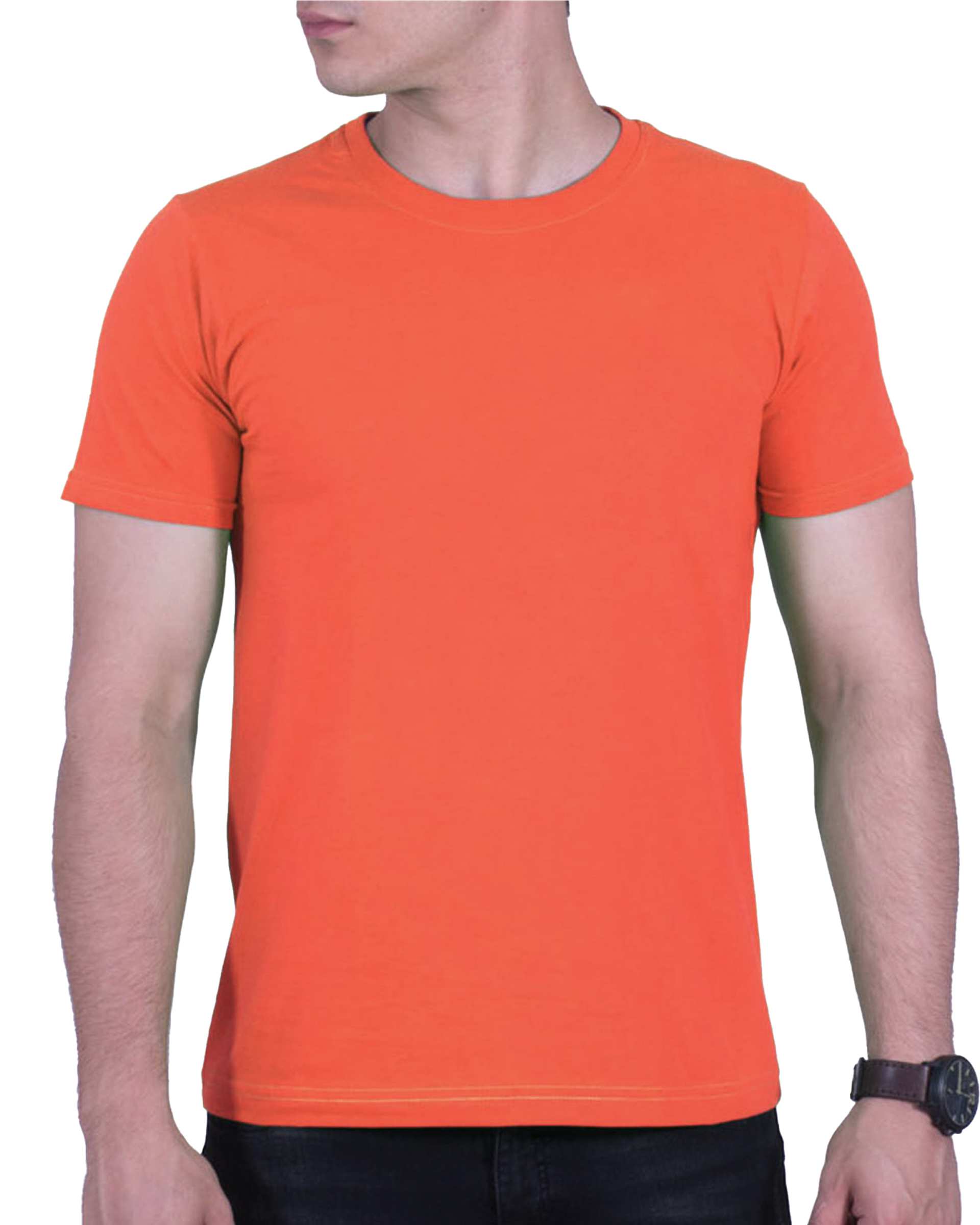 تی شرت مردانه نارنجی سیمپل ورز Simple wears کد TSS590