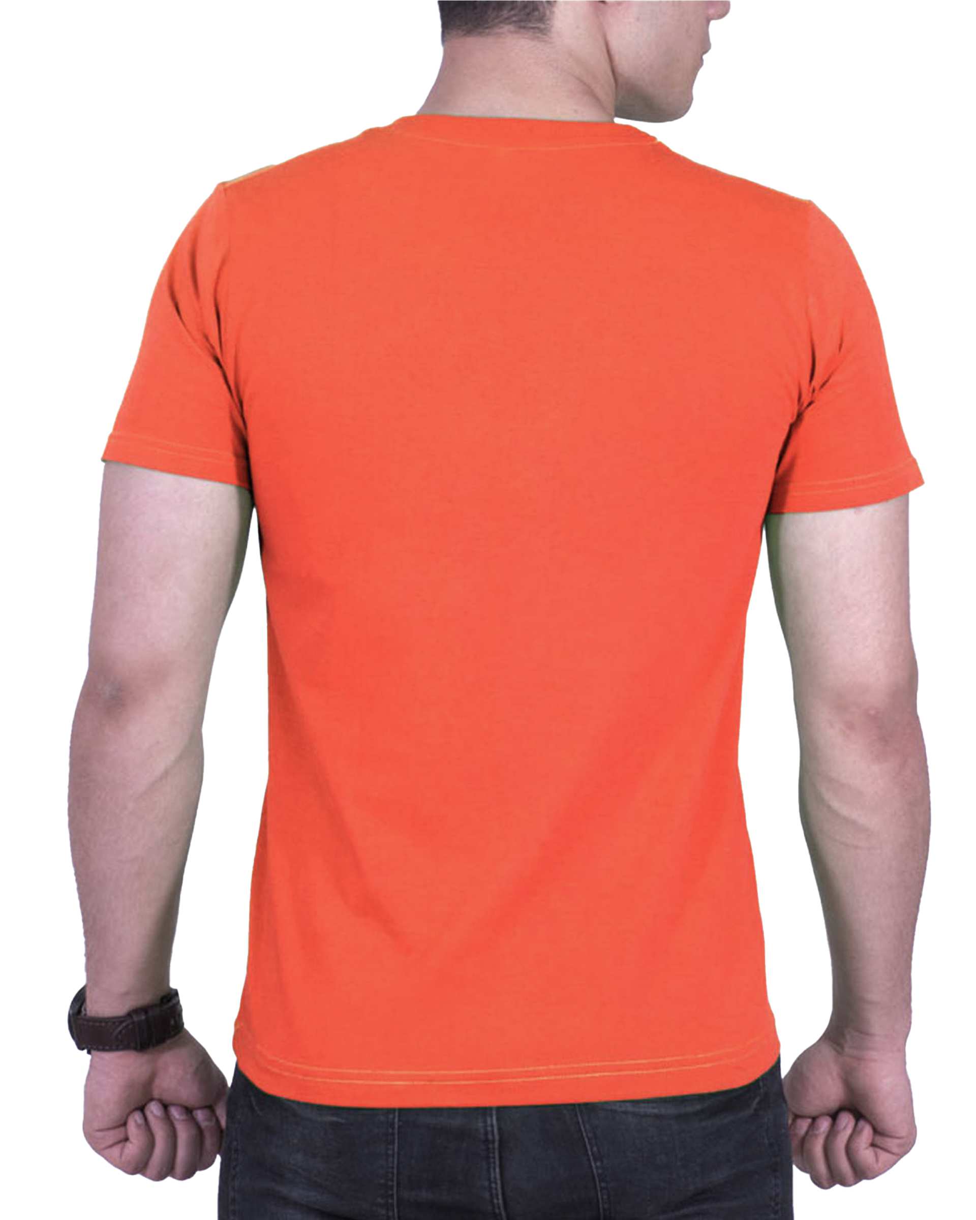 تی شرت مردانه نارنجی سیمپل ورز Simple wears کد TSS590