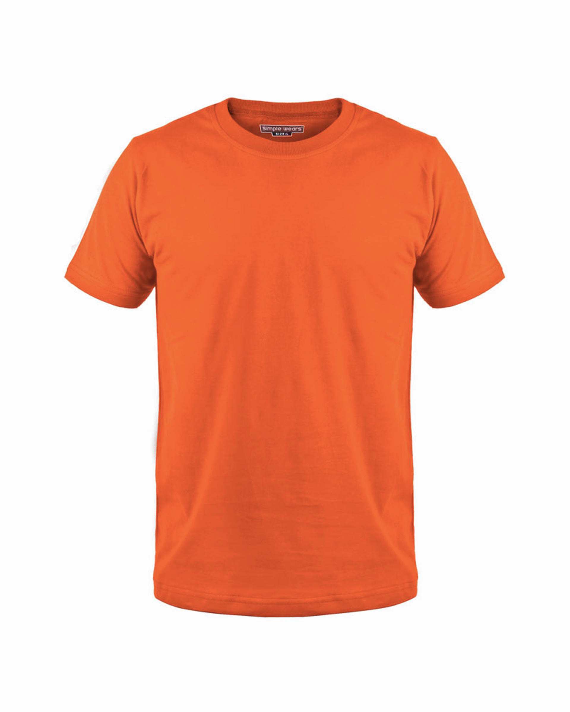 تی شرت مردانه نارنجی سیمپل ورز Simple wears کد TSS590
