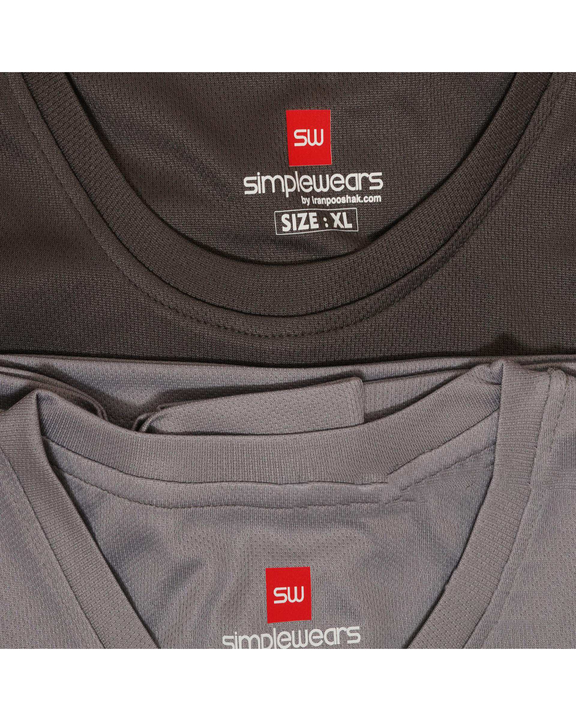 تی شرت ورزشی مردانه طوسی تیره سیمپل ورز Simple wears کد TAS110