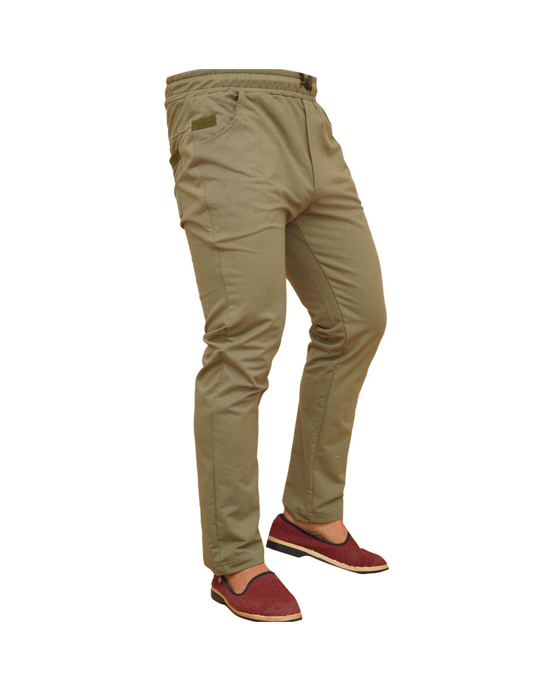 شلوار اسلش مردانه سبز ارتشی سیمپل ورز Simple wears کد PLO750