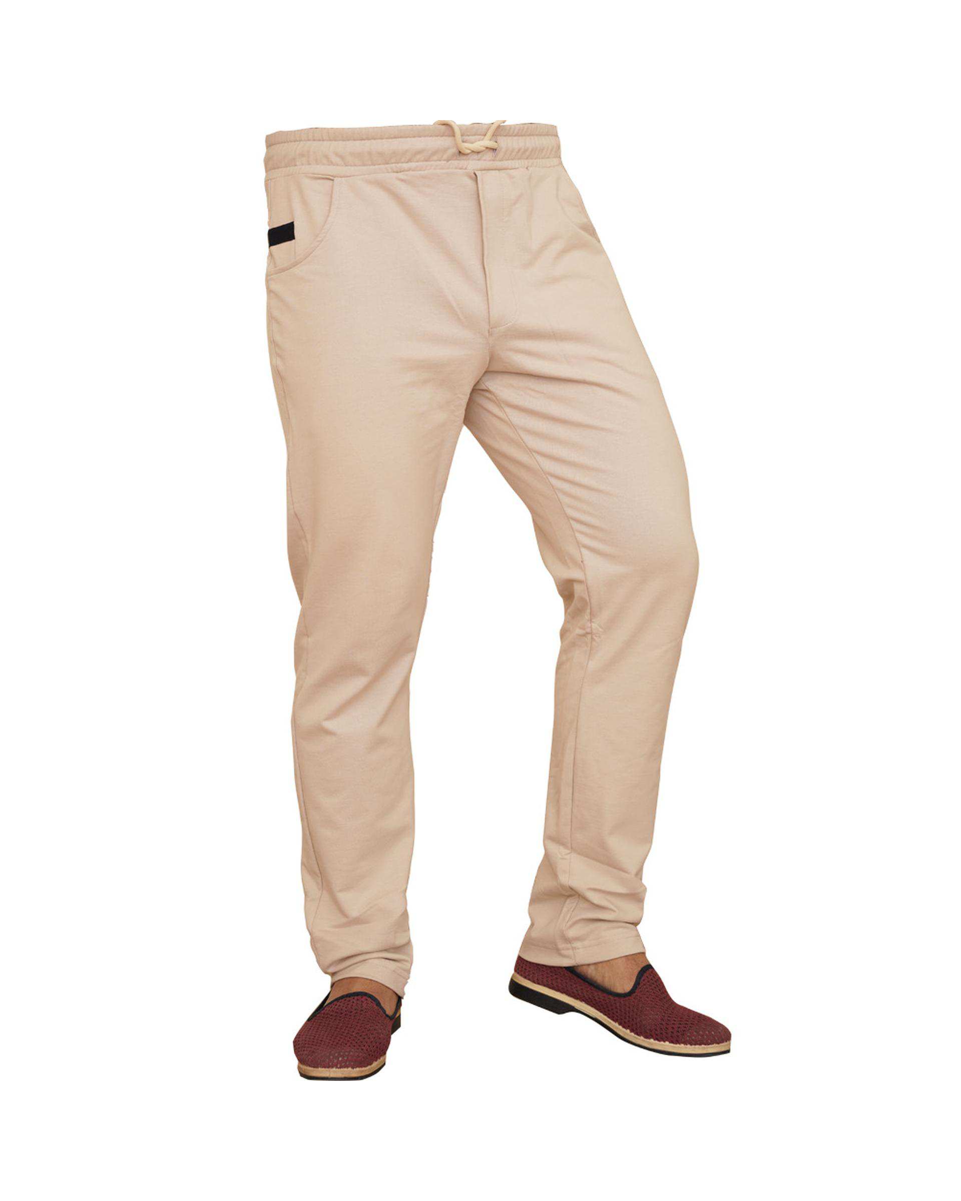 شلوار اسلش مردانه کرم سیمپل ورز Simple wears کد PLO750