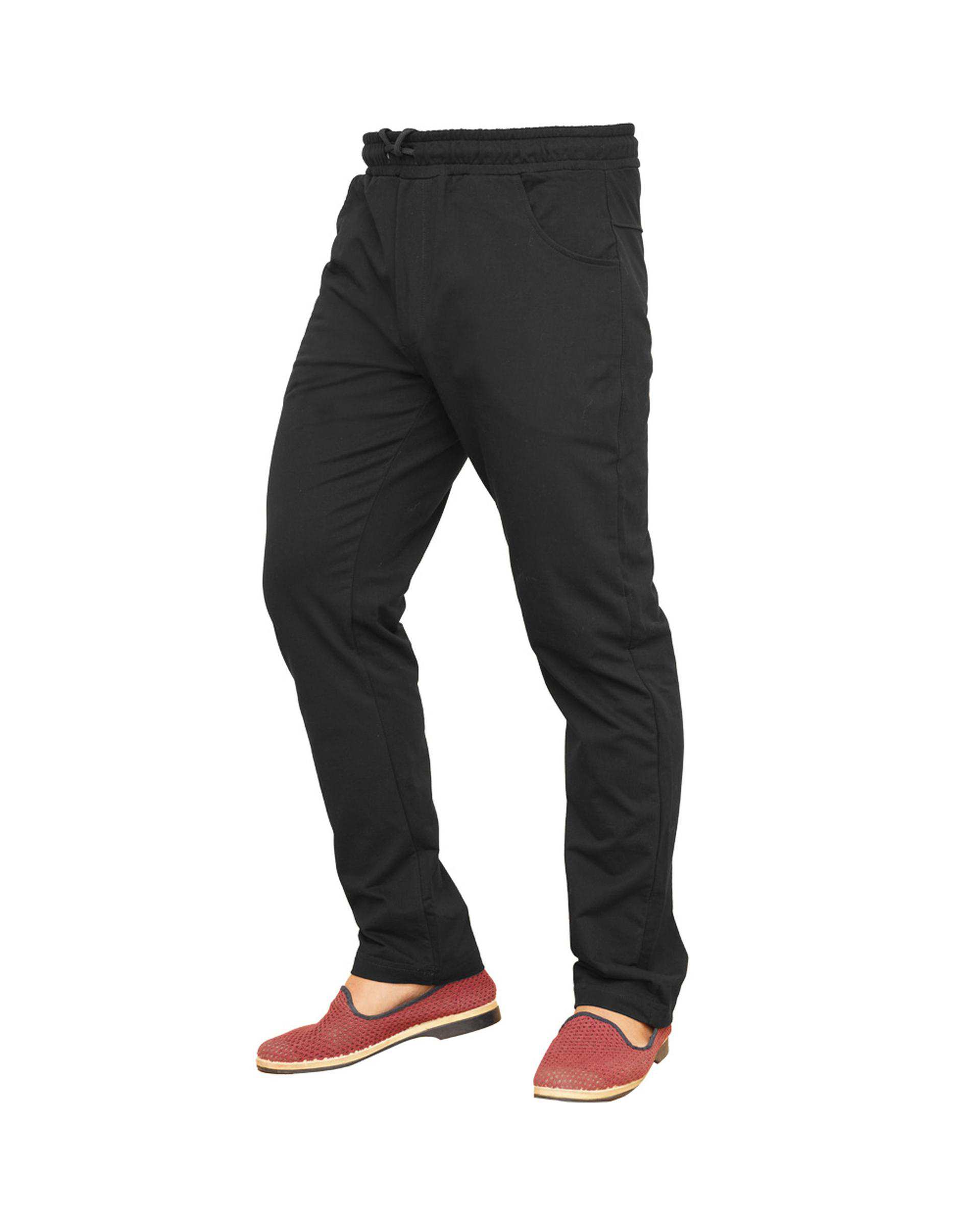 شلوار اسلش مردانه مشکی سیمپل ورز Simple wears کد PLO750