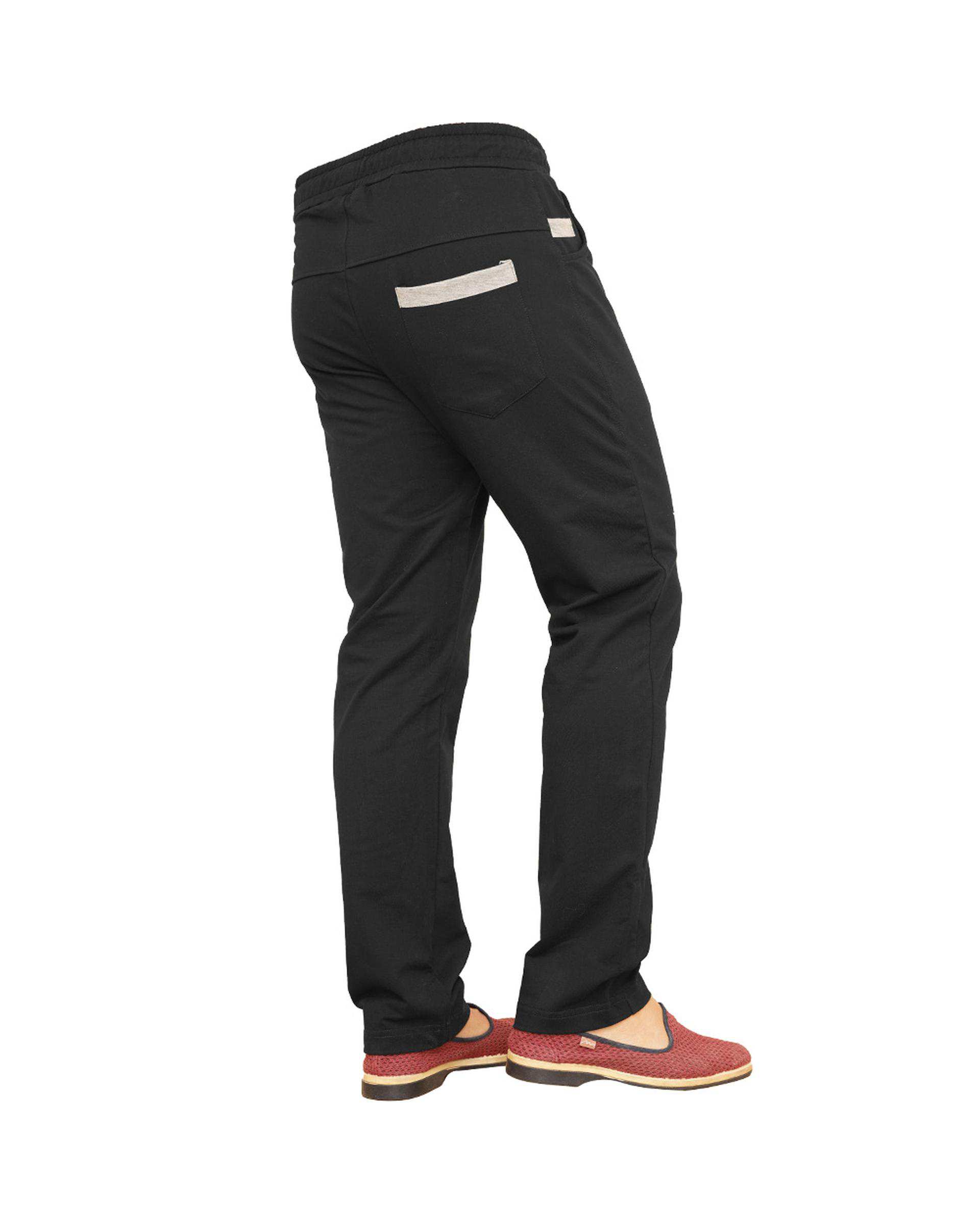 شلوار اسلش مردانه مشکی سیمپل ورز Simple wears کد PLO750