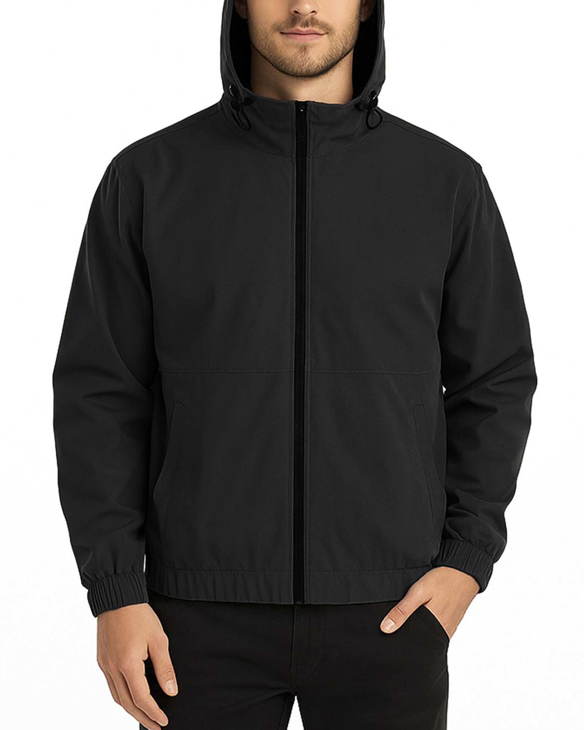 سویشرت مردانه زیپ دار مشکی فدیکو Fedyco کد 10719050