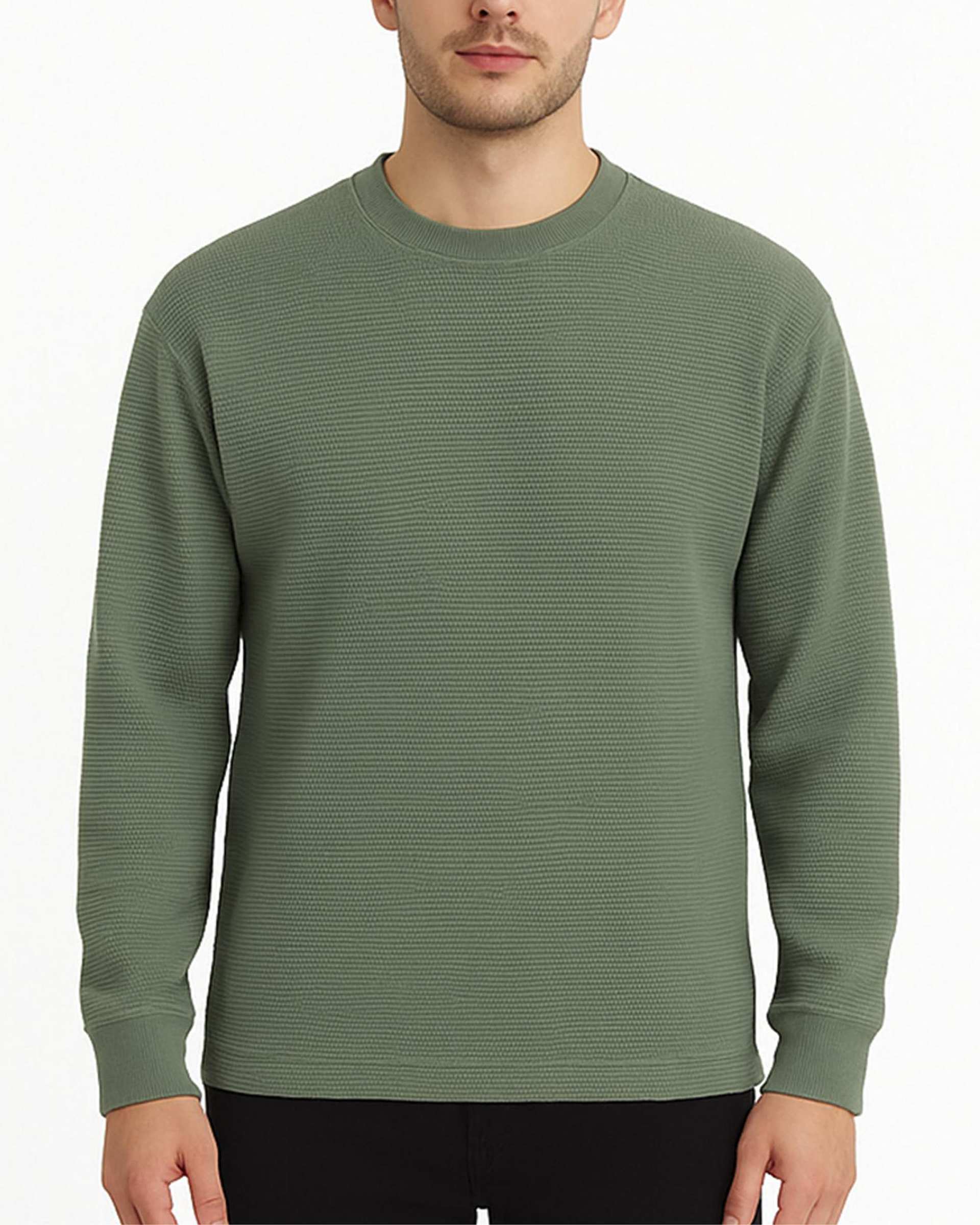 سویشرت مردانه بیسکویتی سبز فدیکو Fedyco کد 103270100