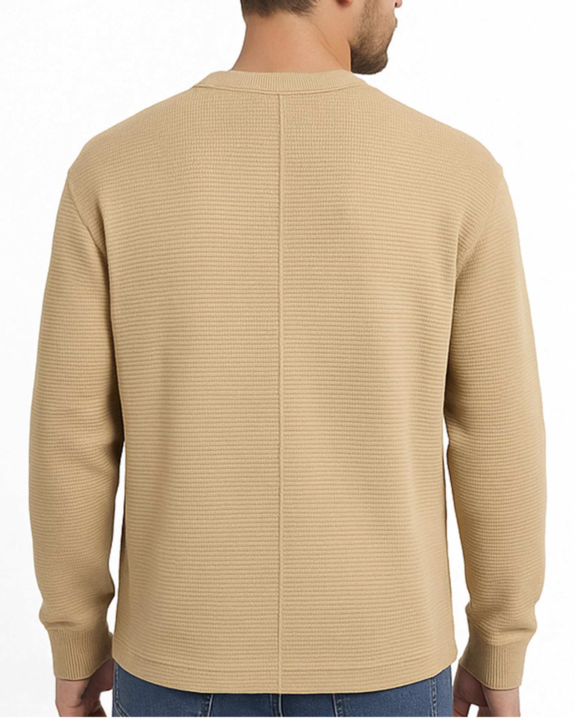 سویشرت مردانه بیسکویتی کرم فدیکو Fedyco کد 103270100