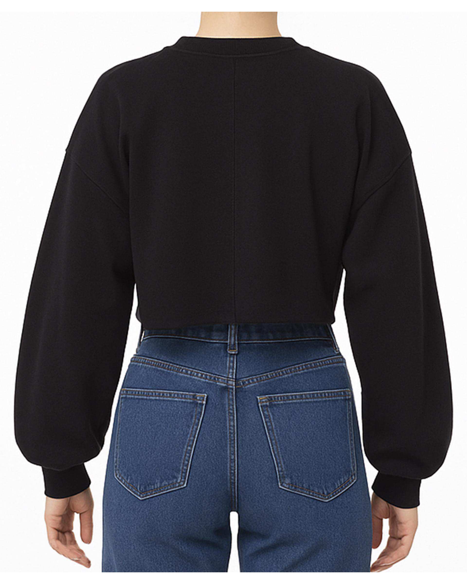 سویشرت کراپ زنانه مشکی فدیکو Fedyco کد 10326099