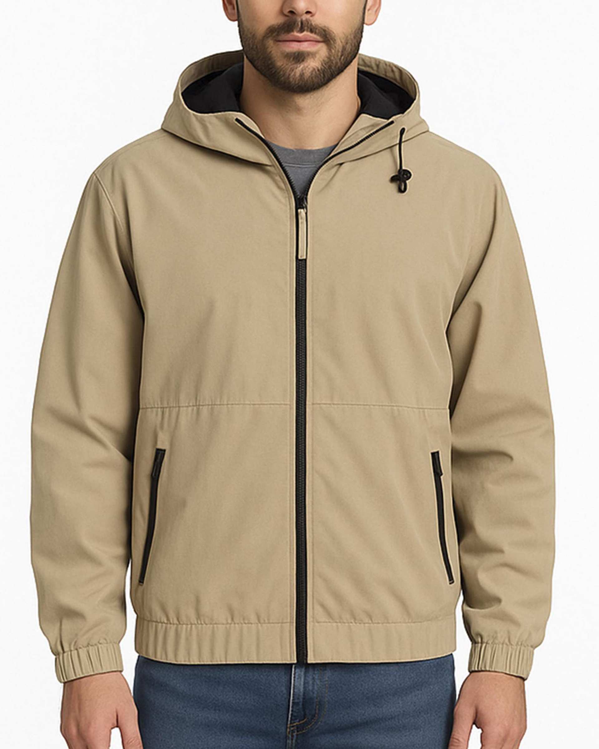 سویشرت مردانه زیپ دار کرم فدیکو Fedyco کد 10719050