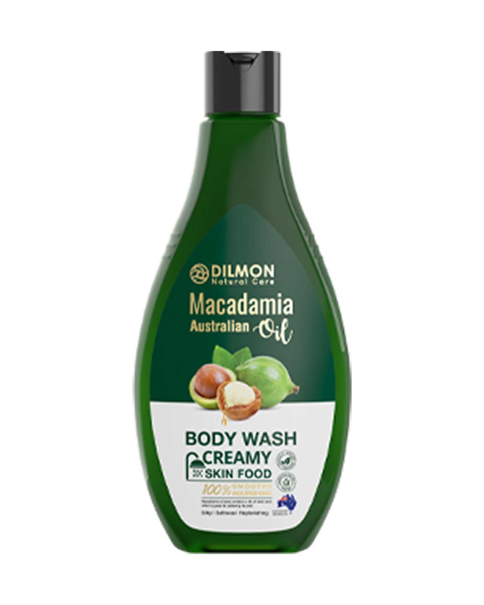 شامپو بدن کرمی دلیمون Dilmon حاوی روغن ماکادمیا حجم 415ml