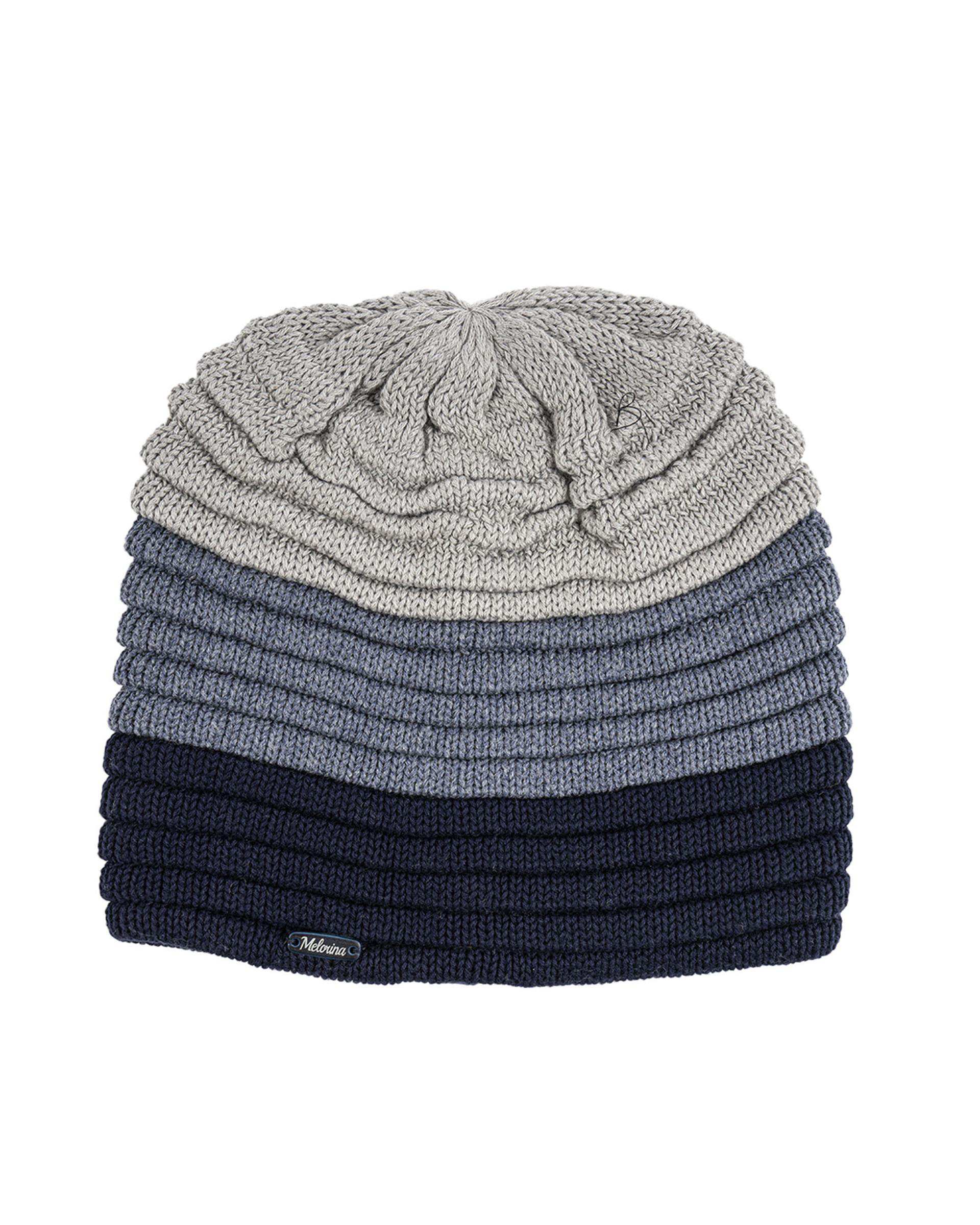 ست سه تکه کلاه و شال گردن و دستکش بچگانه طوسی سرمه ای ملورینا Melorina کد 42108