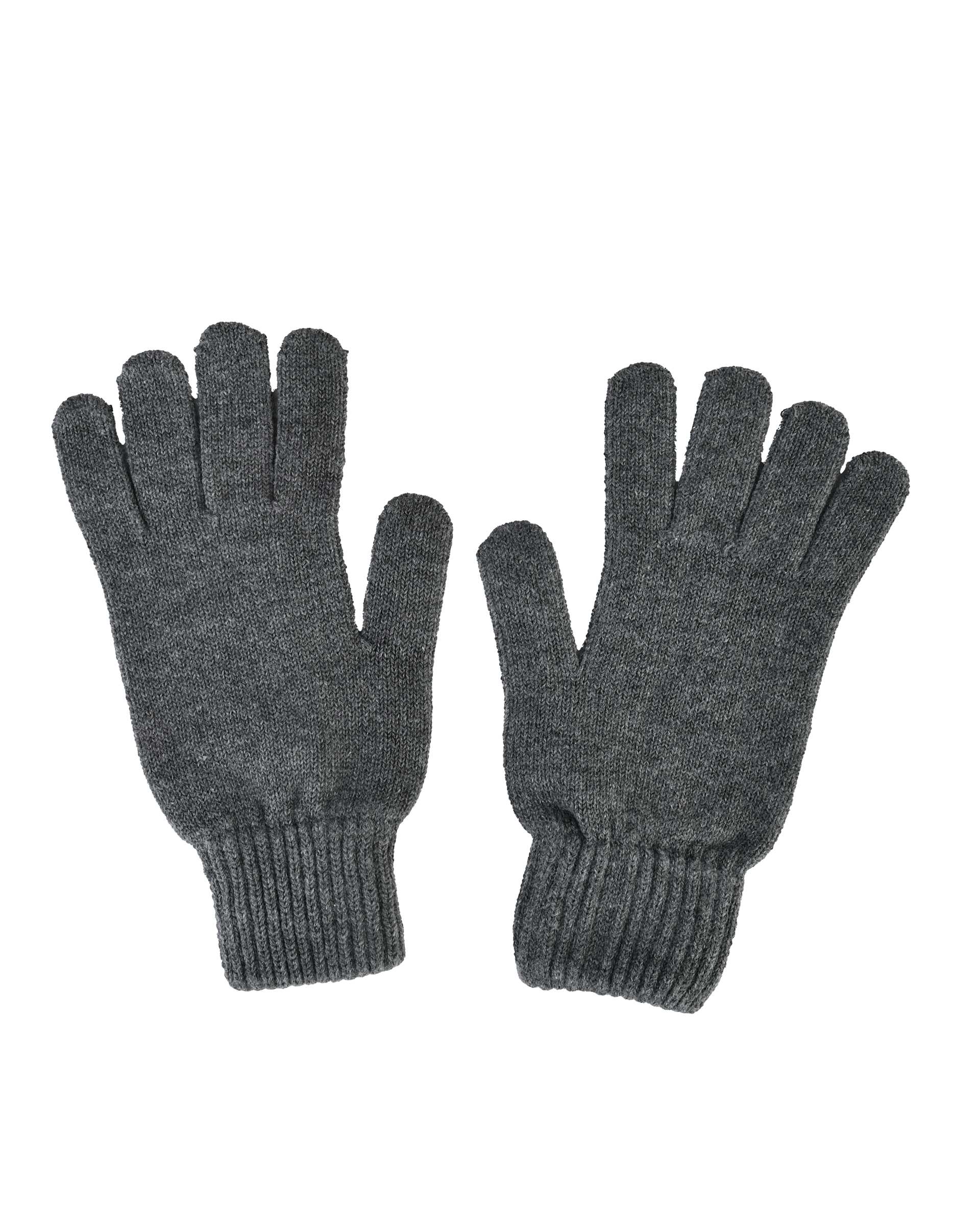 ست سه تکه کلاه و شال گردن و دستکش بچگانه زرد طوسی ملورینا Melorina کد 42108