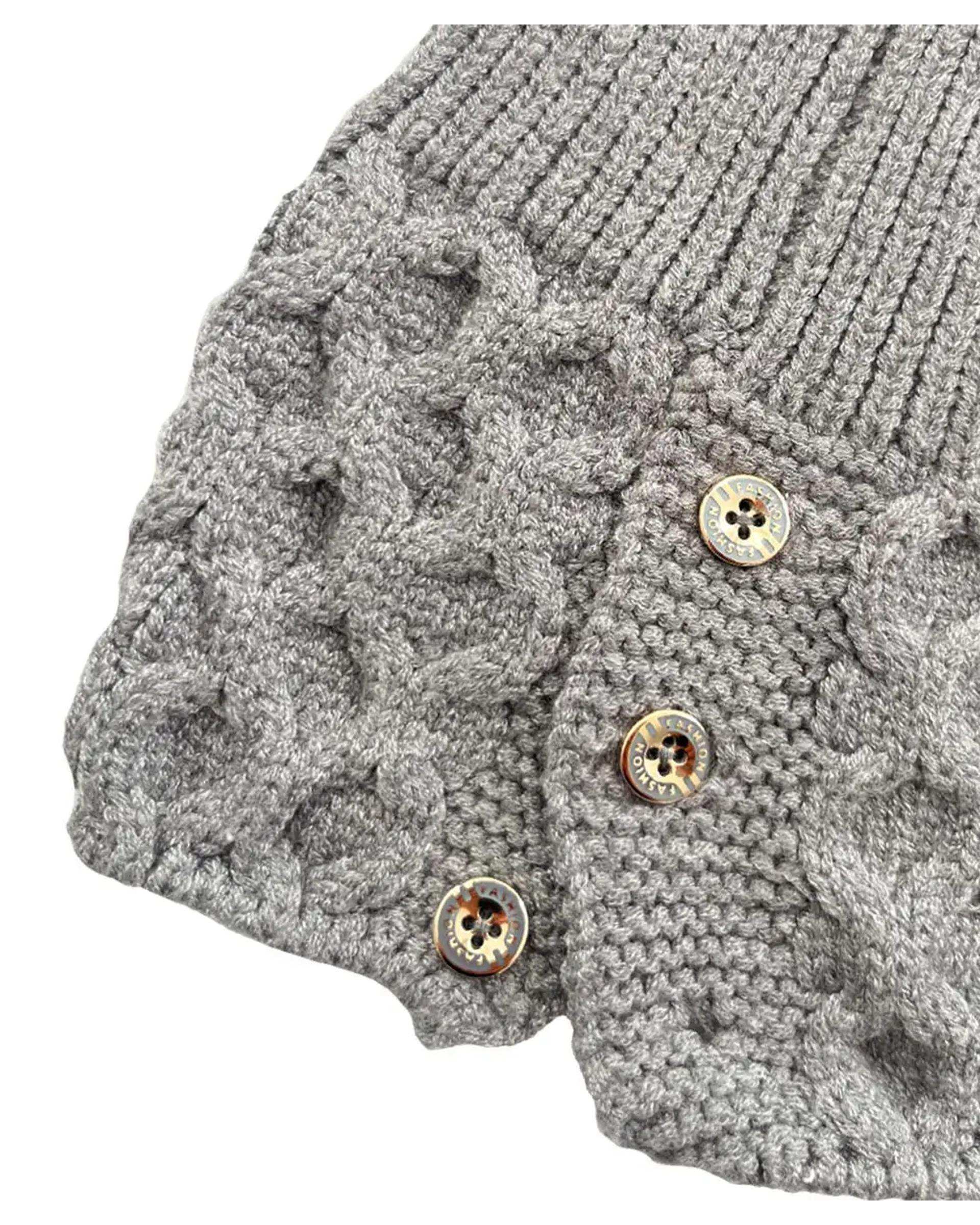 ست سه تکه کلاه و شال گردن و دستکش دخترانه نسکافه ای ملورینا Melorina کد 42110