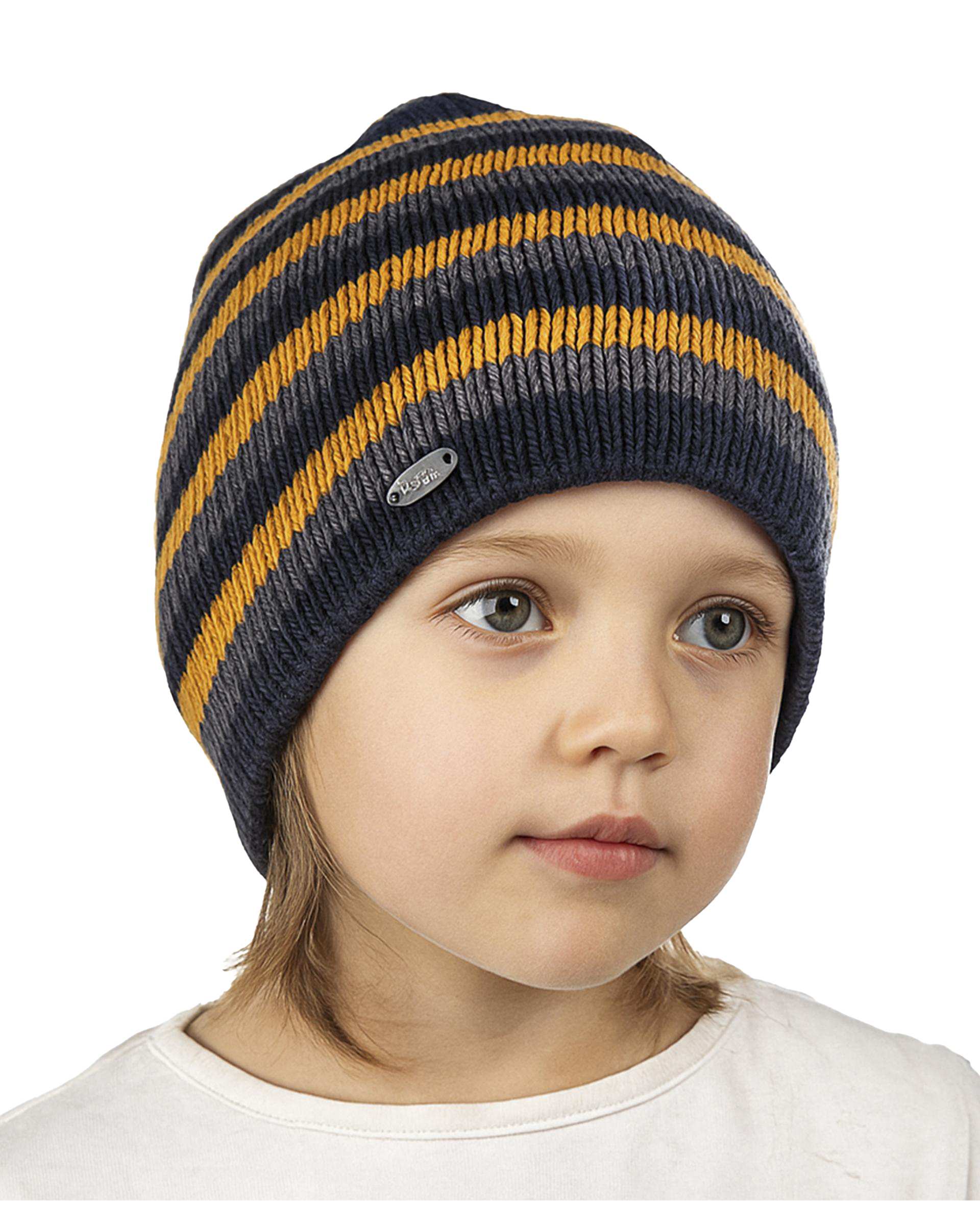 کلاه بچگانه دورو رینگر سرمه ای زرد ملورینا Melorina کد 09308