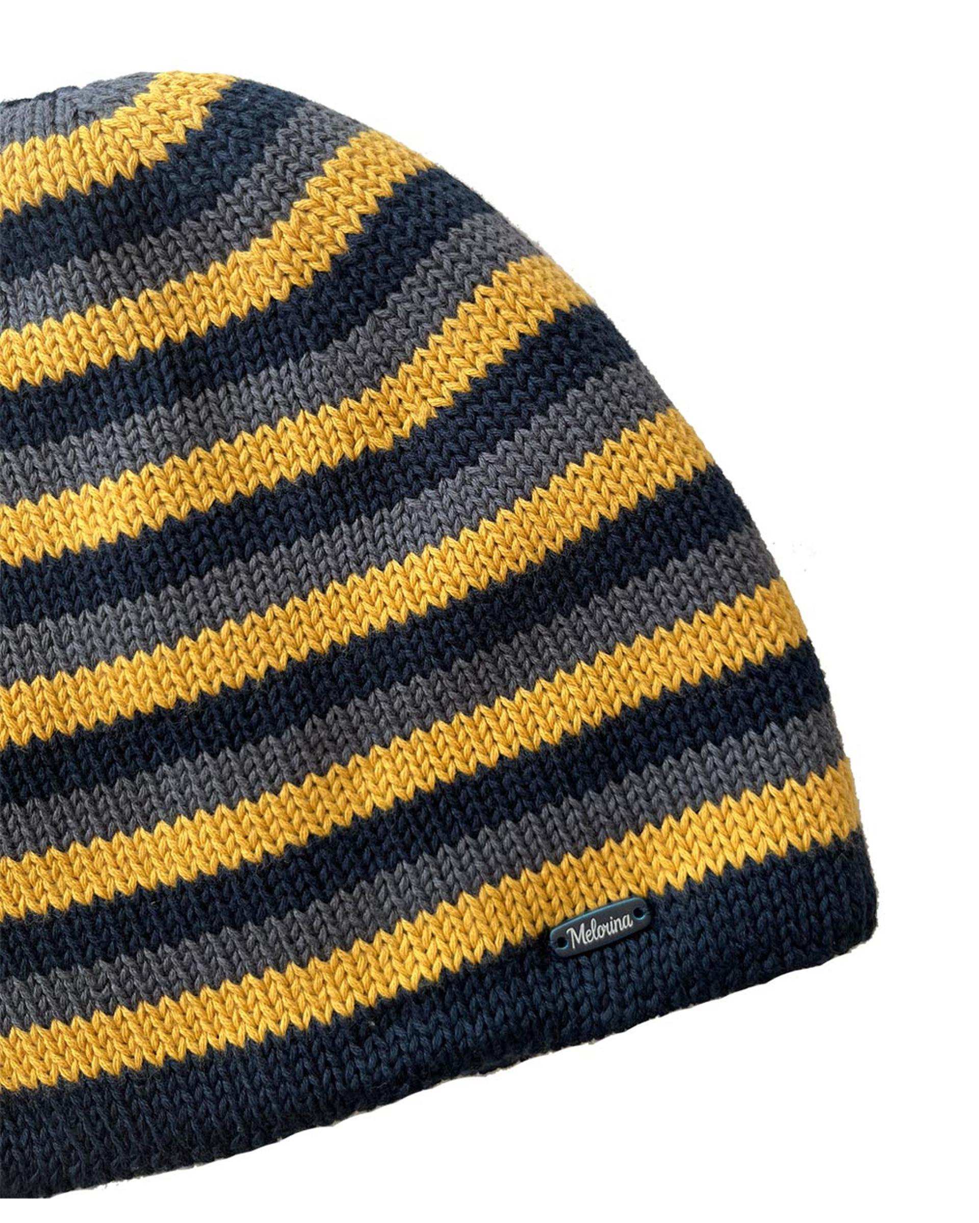 کلاه بچگانه دورو رینگر سرمه ای زرد ملورینا Melorina کد 09308