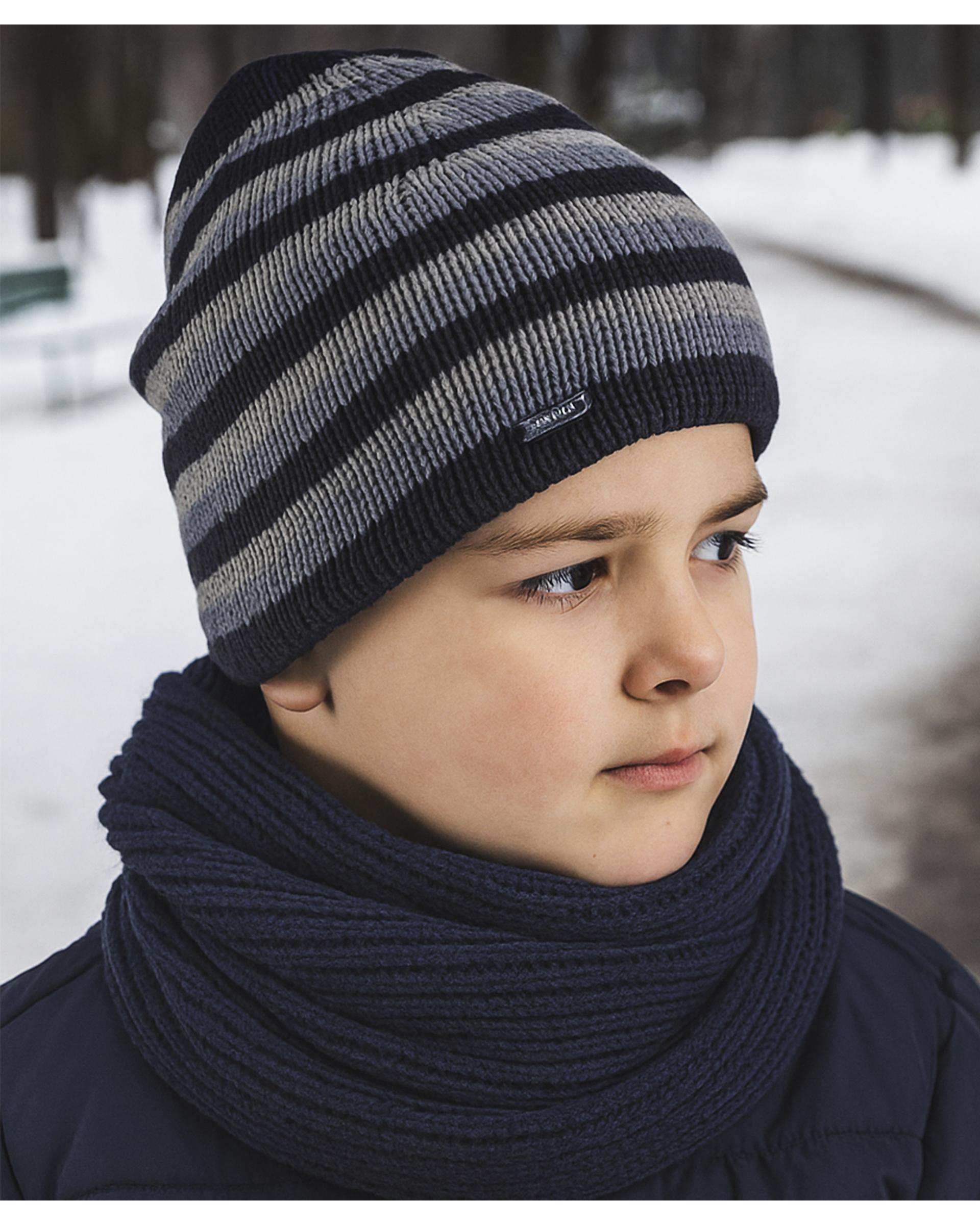 کلاه بچگانه دورو رینگر طوسی مشکی ملورینا Melorina کد 09308