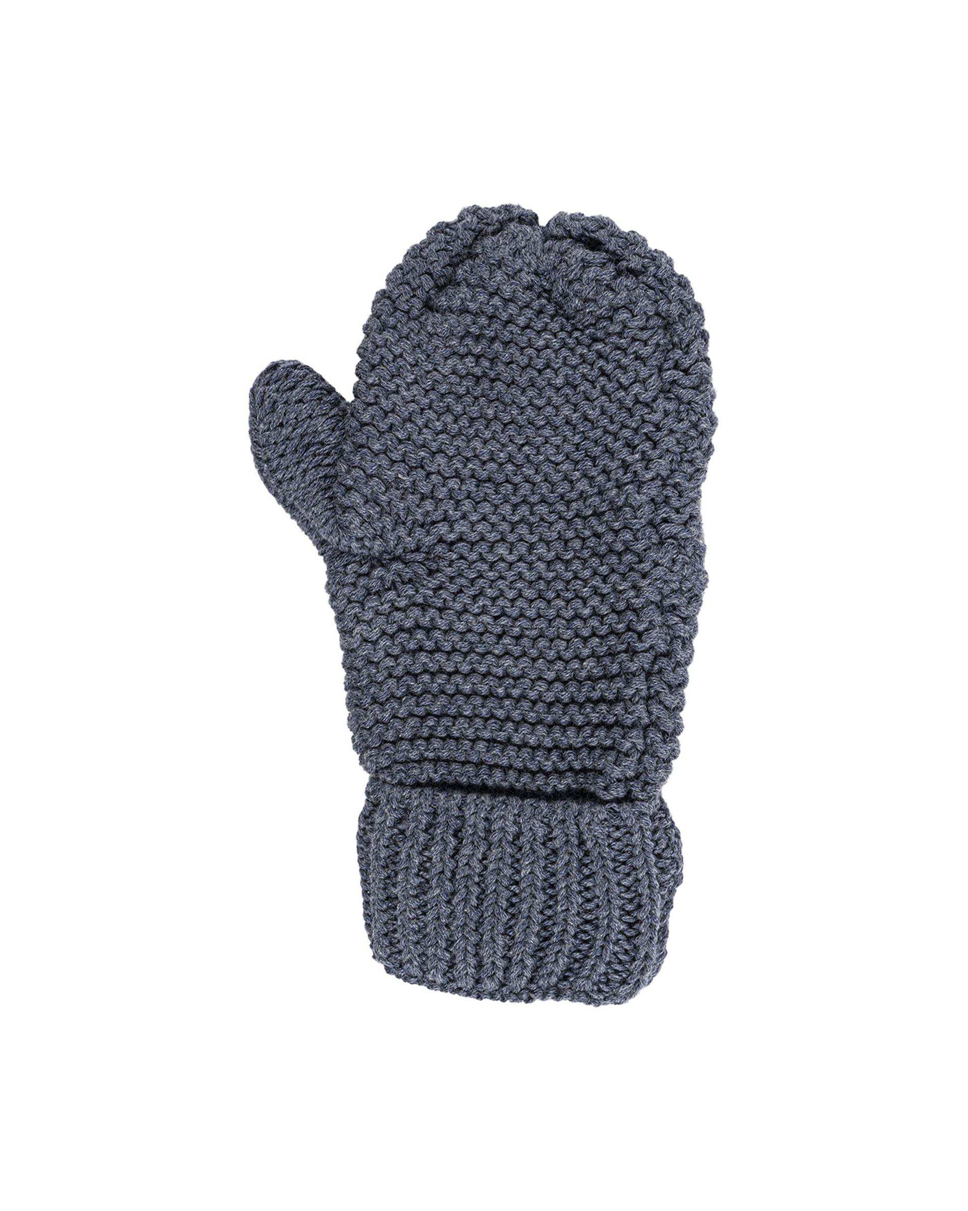 ست سه تکه کلاه و شال گردن و دستکش دخترانه آبی تیره ملورینا Melorina طرح تاج کد 9309