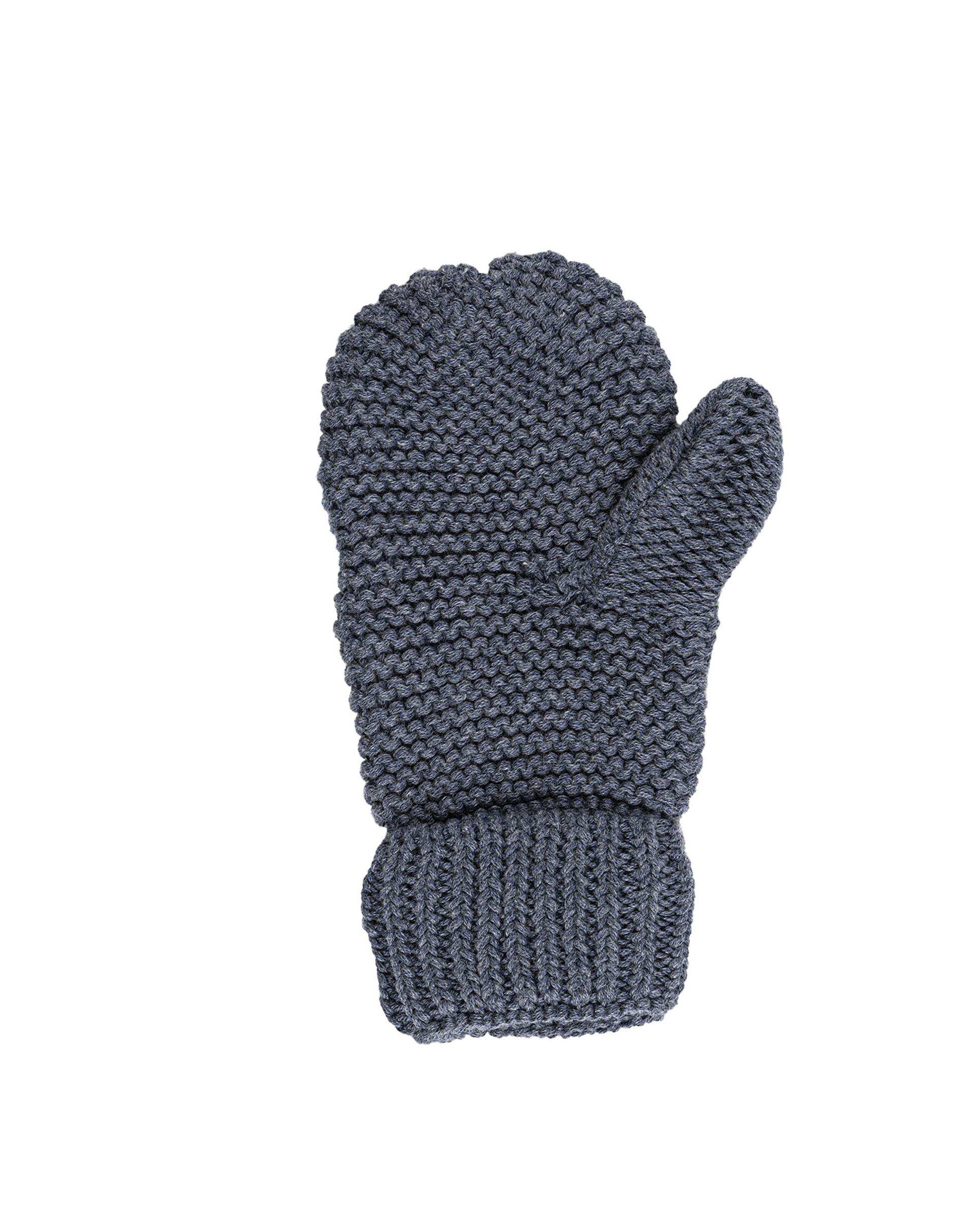 ست سه تکه کلاه و شال گردن و دستکش دخترانه آبی تیره ملورینا Melorina طرح تاج کد 9309