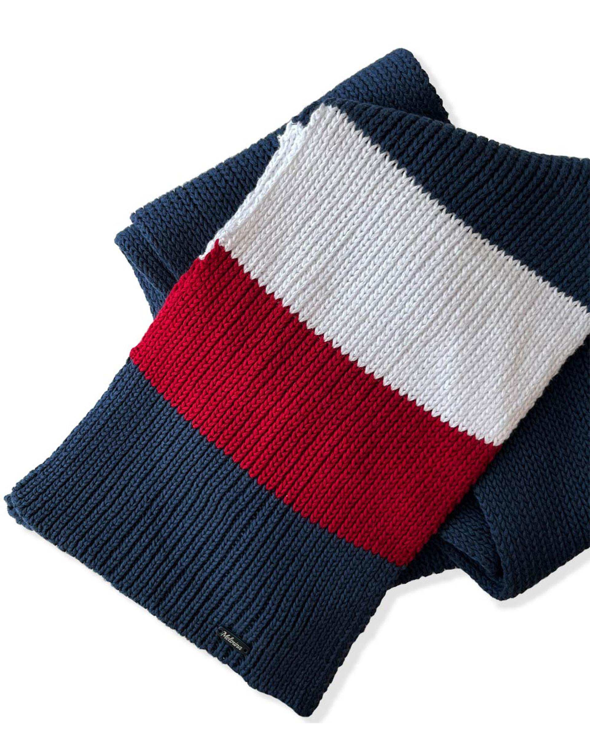 ست کلاه و شال گردن بچگانه ملورینا Melorina طرح ریپ حاشیه کد 09202