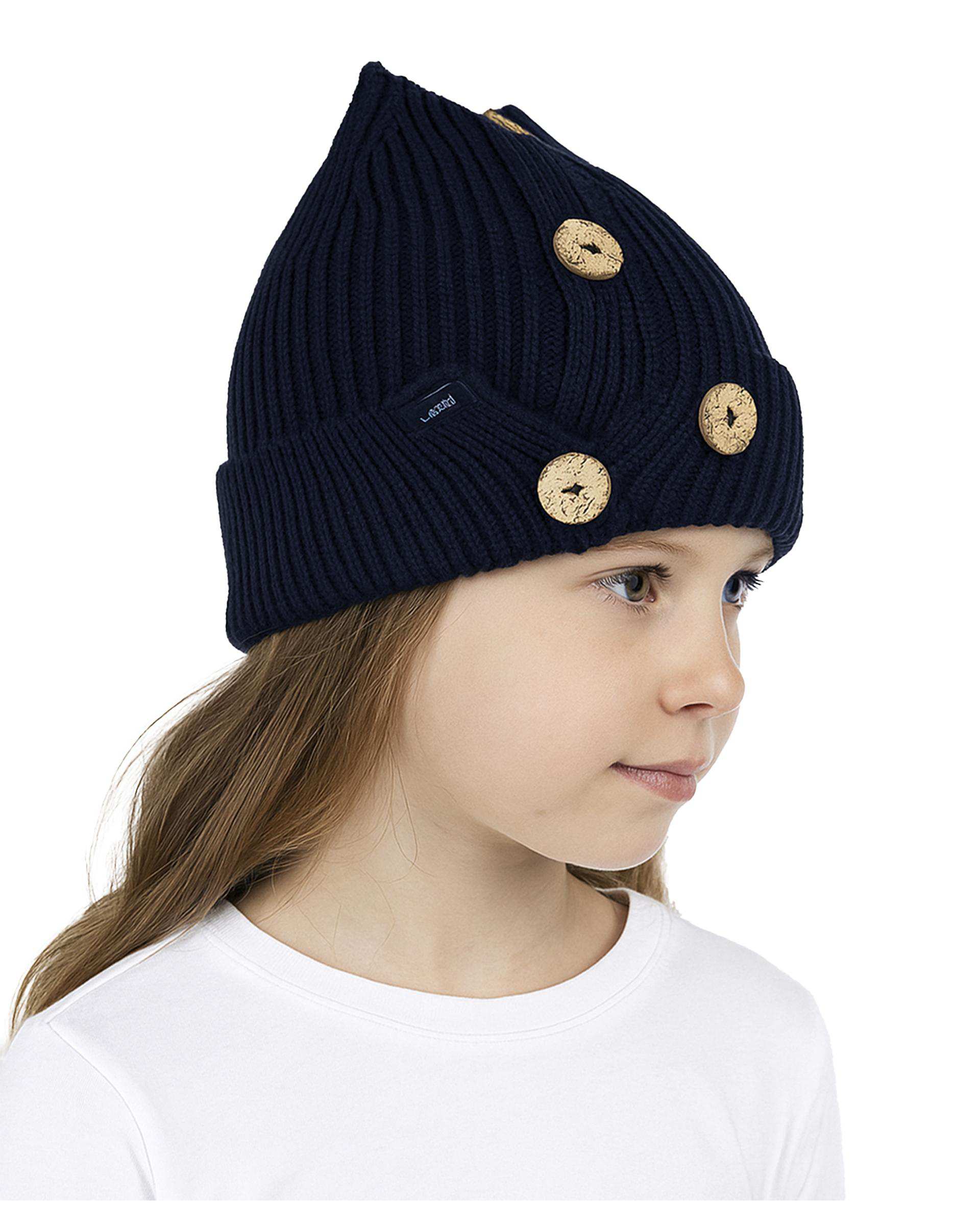 کلاه دخترانه تک دکمه دار سرمه ای ملورینا Melorina کد 09112