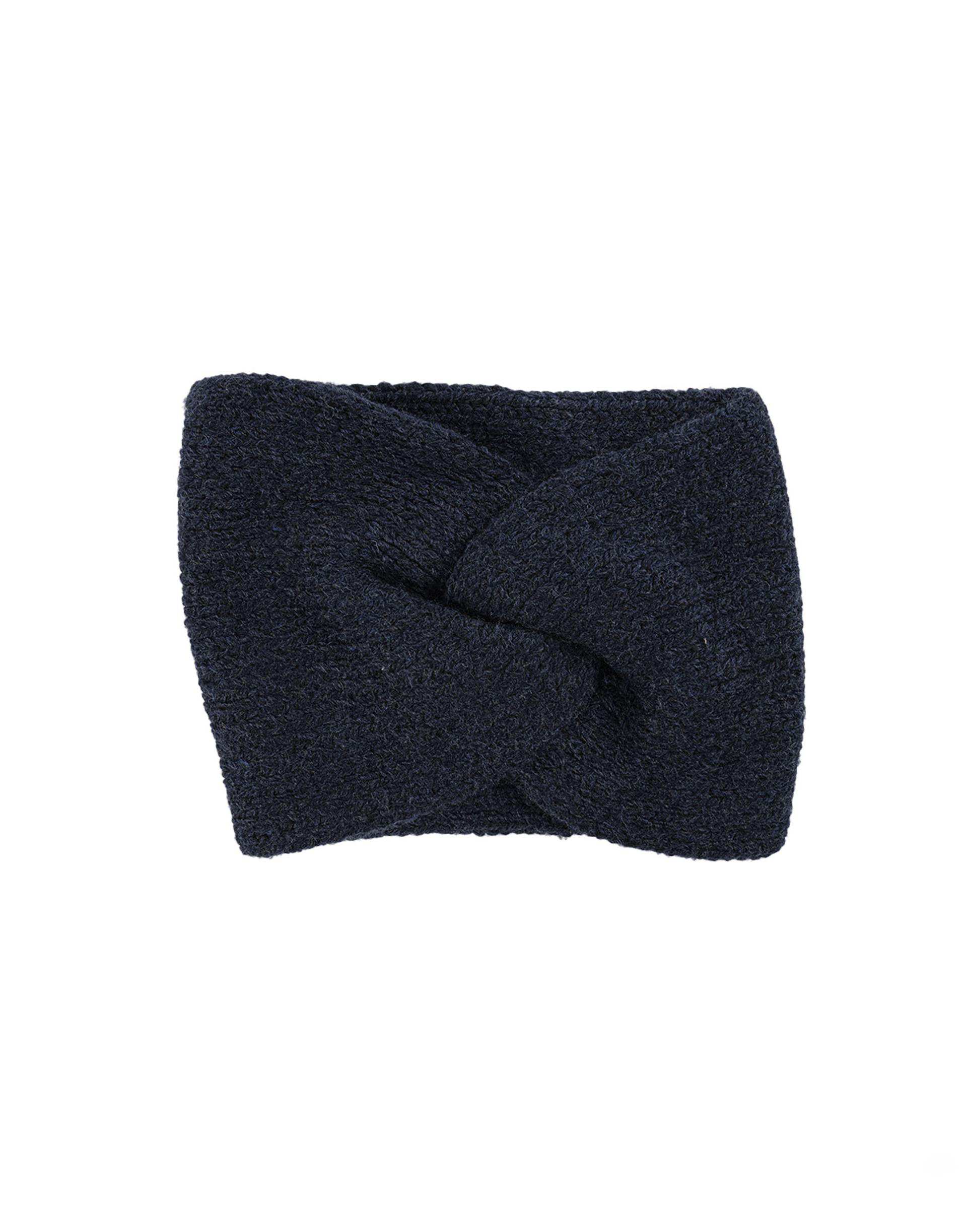 ست سه تکه کلاه و شال گردن و دستکش دخترانه پاپیون دار سرمه ای ملورینا Melorina کد 9114