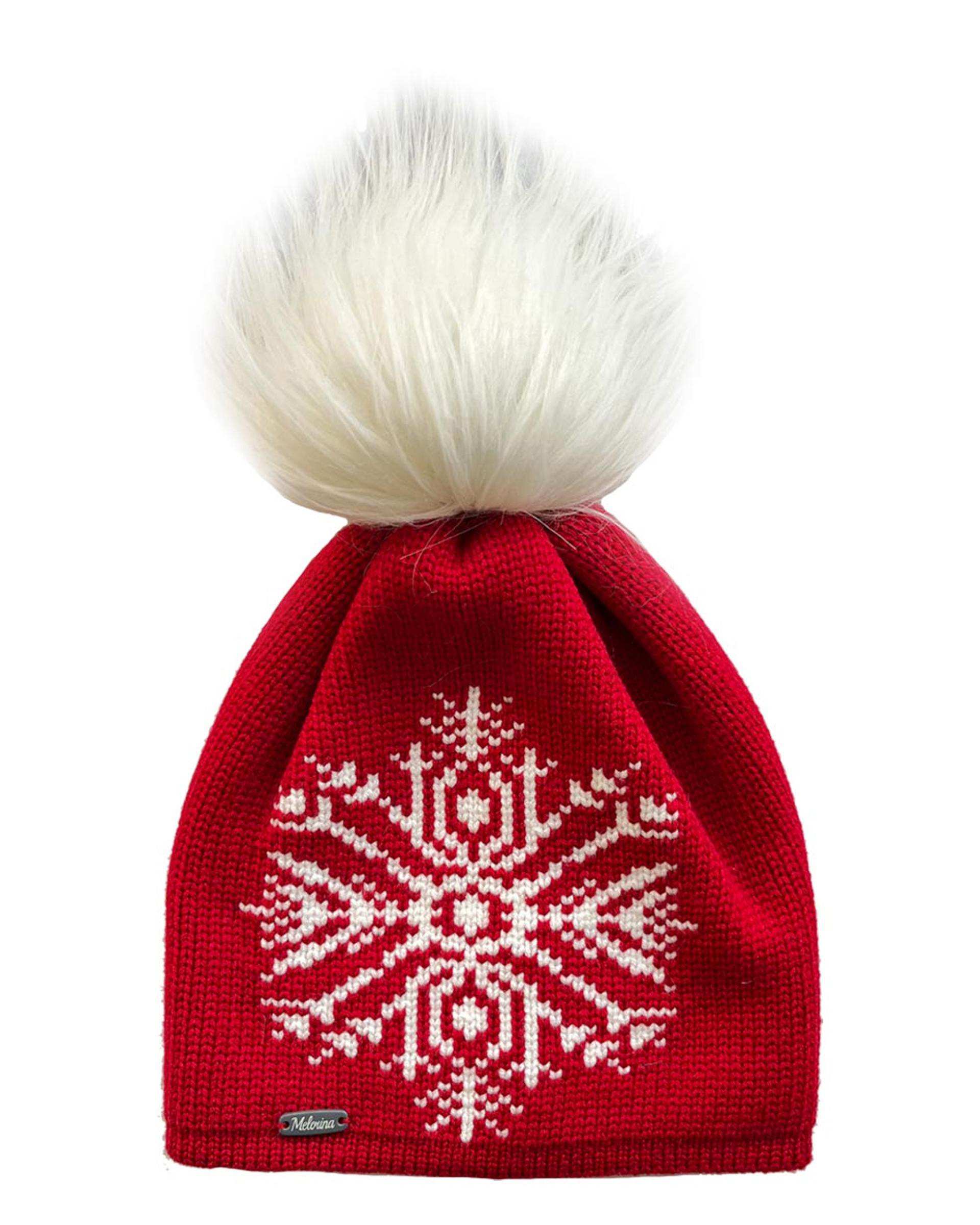 ست کلاه و شال گردن دورو بچگانه دونه برفی قرمز سفید ملورینا Melorina کد 09321