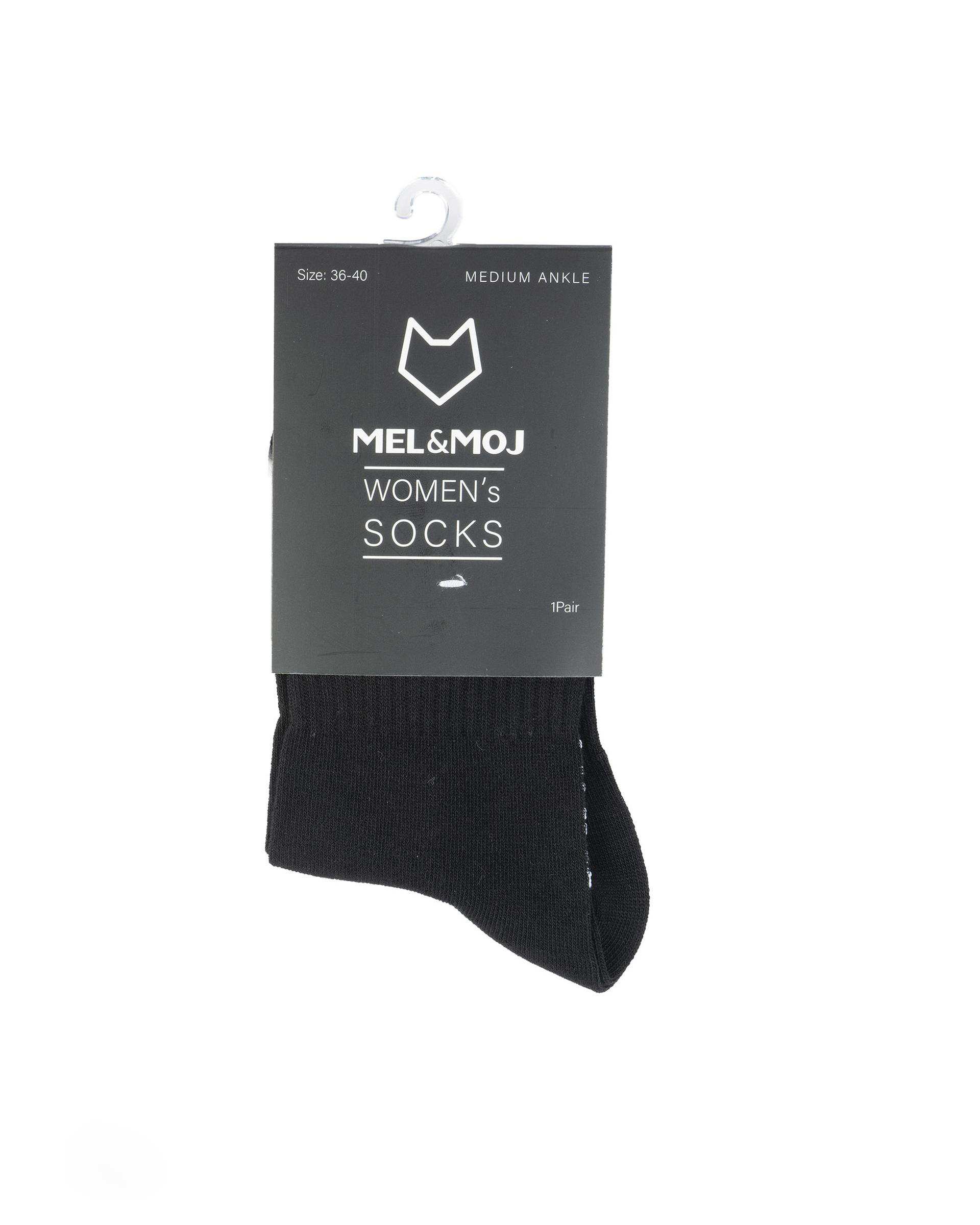 جوراب ساق بلند زنانه مشکی مل اند موژ Mel & Moj کد W08920