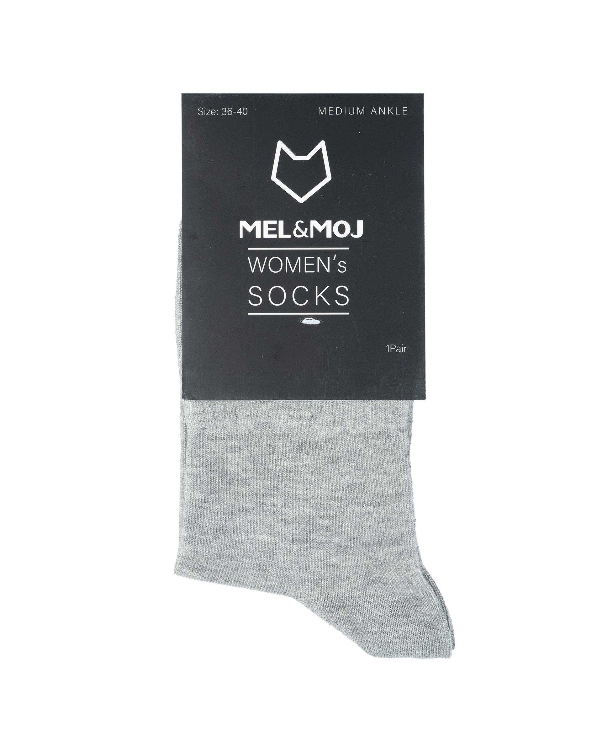 جوراب ساق بلند زنانه طوسی مل اند موژ Mel & Moj کد W08920