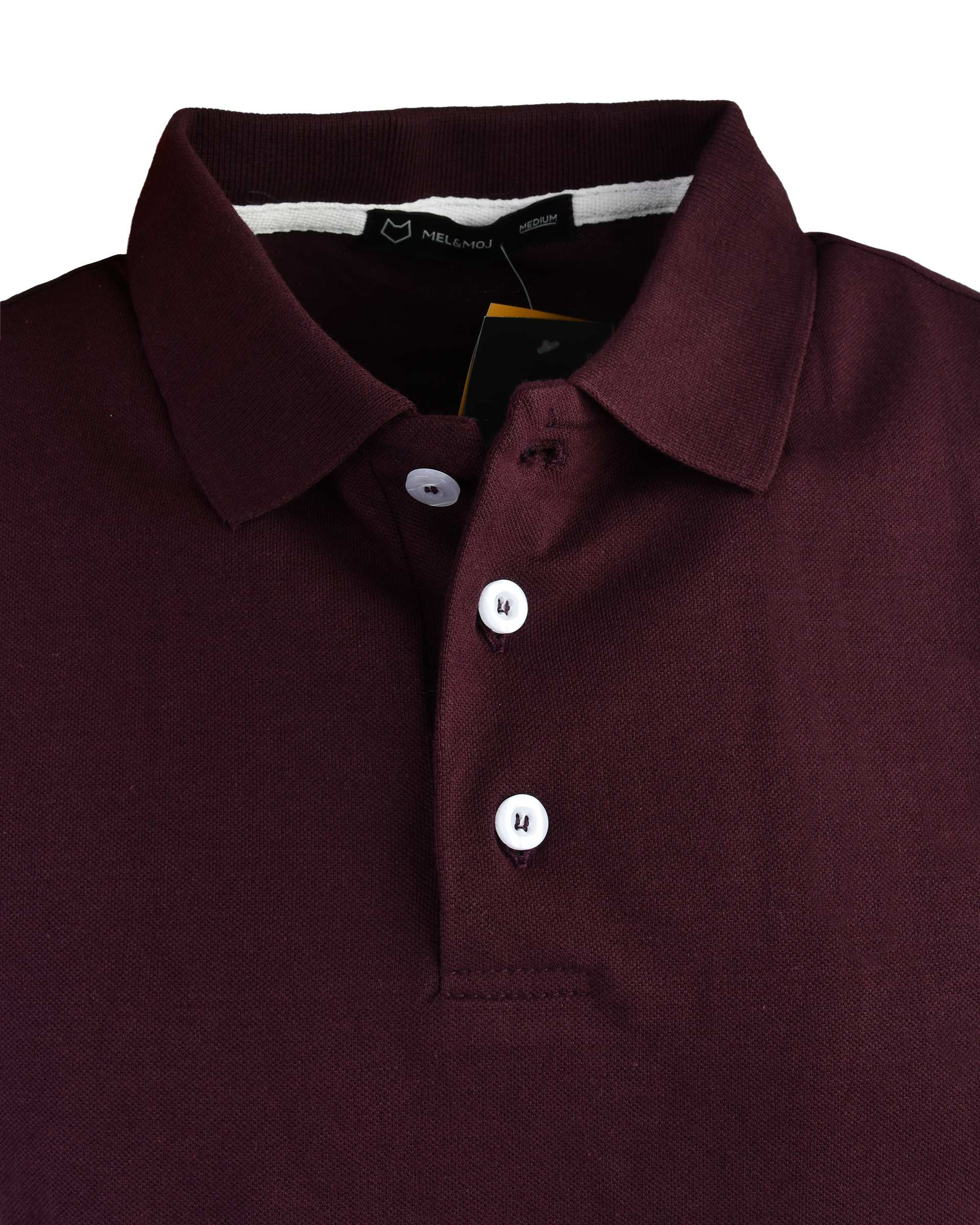 پولوشرت مردانه بادمجانی مل اند موژ Mel & Moj کد M09001