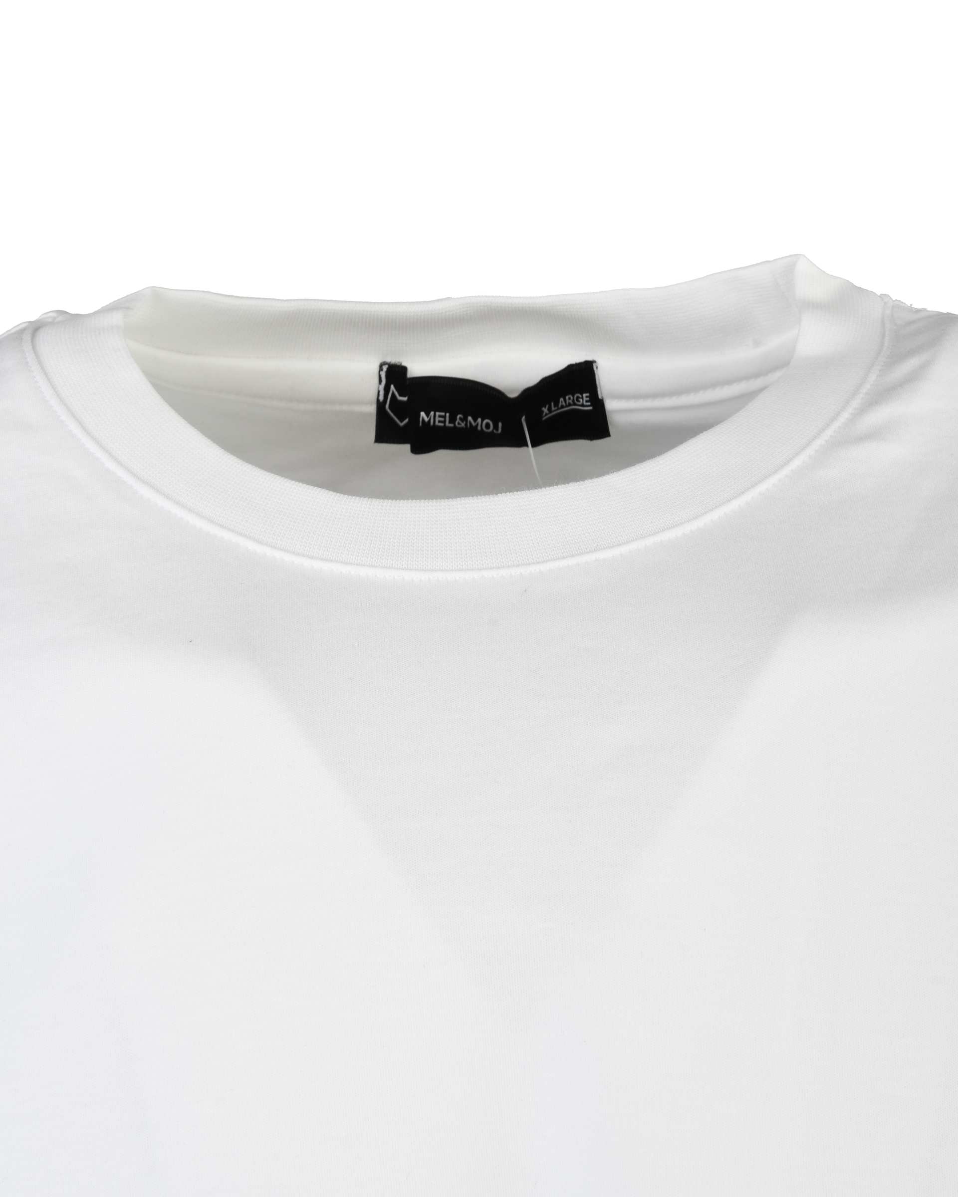 تی شرت مردانه سفید مل اند موژ Mel & Moj کد M09010