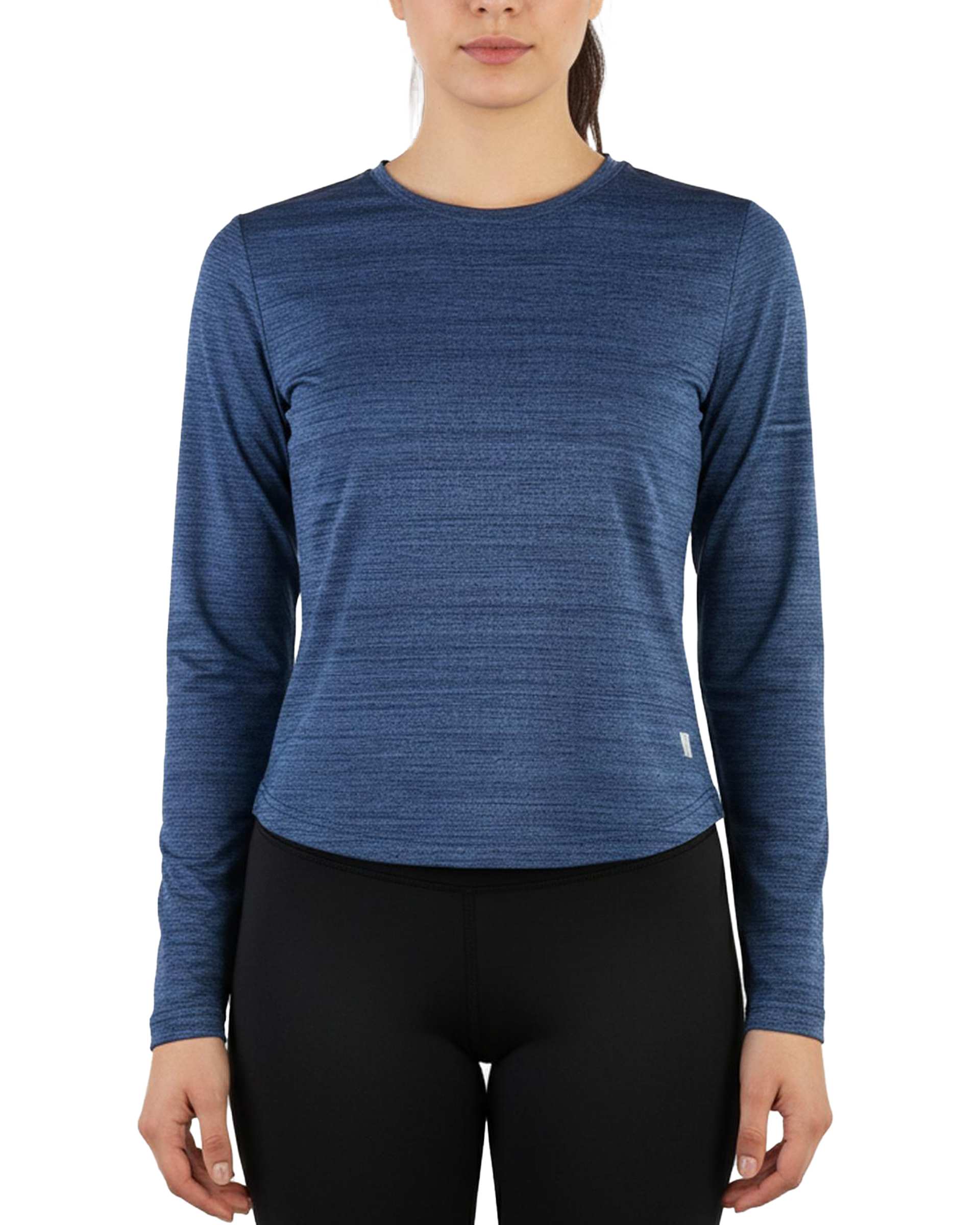 تی شرت ورزشی زنانه آستین بلند سرمه ای مل اند موژ Mel & Moj کد W09054