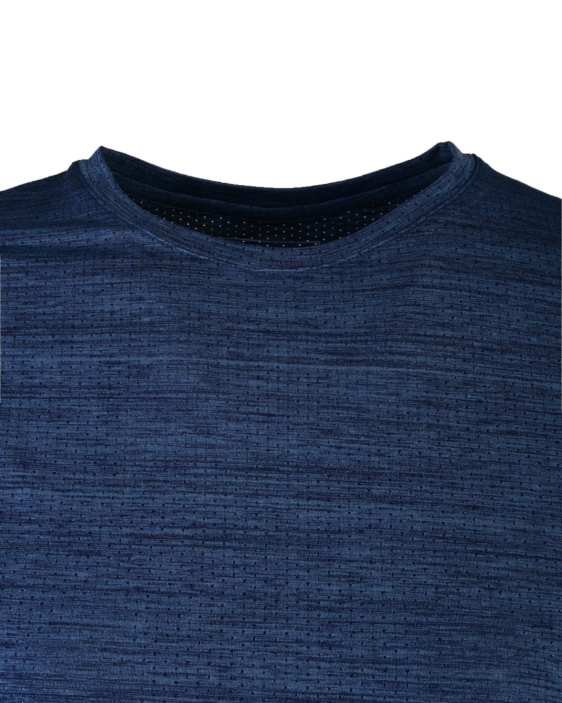 تی شرت ورزشی زنانه آستین بلند سرمه ای مل اند موژ Mel & Moj کد W09054