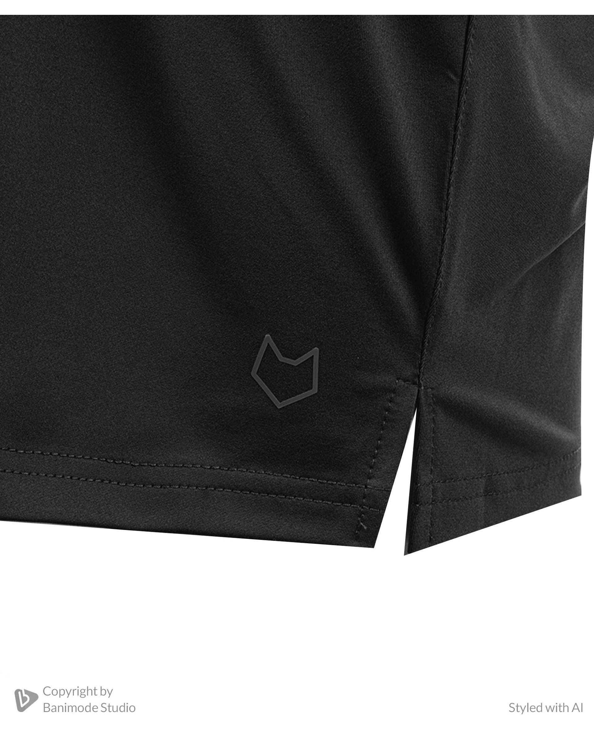 شلوارک ورزشی مردانه مشکی مل اند موژ Mel & Moj کد M09066