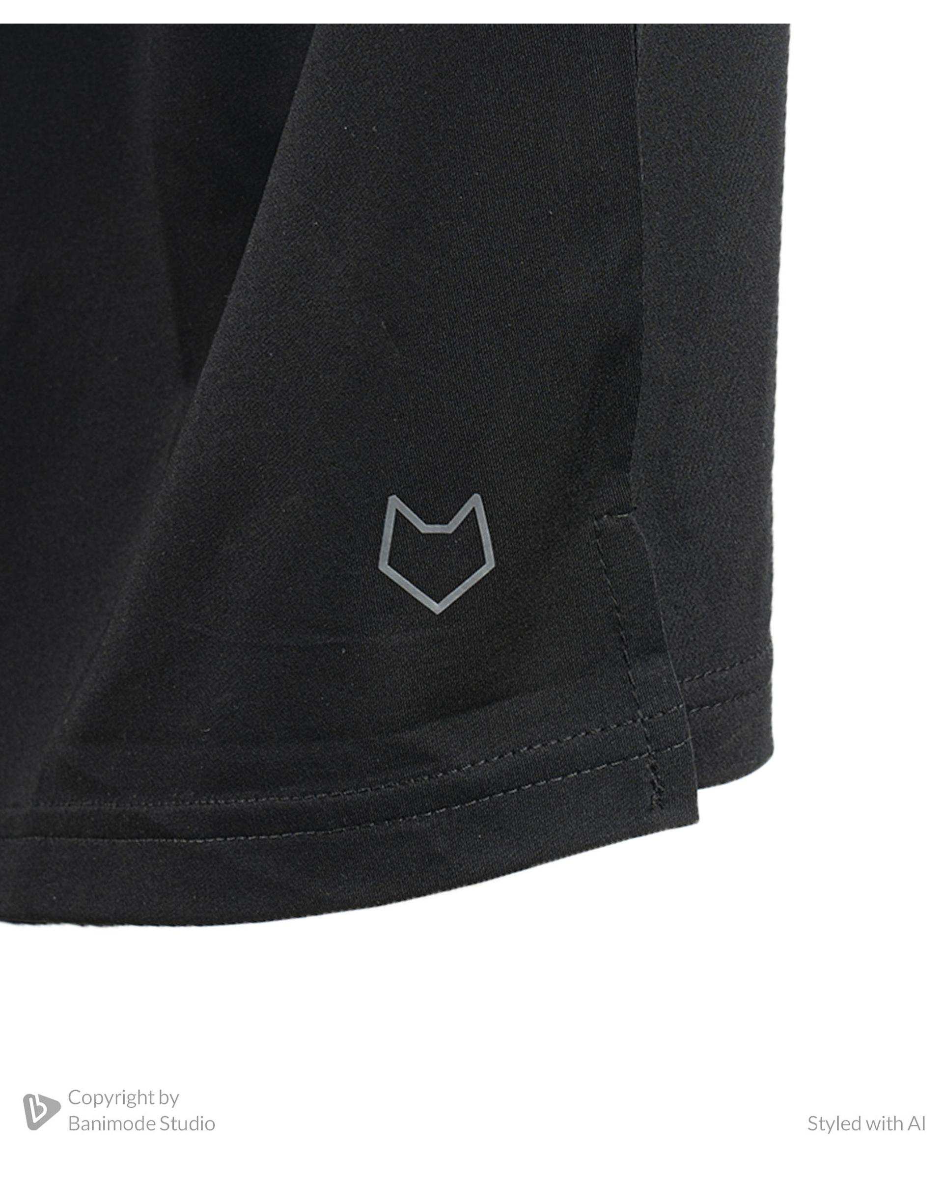 شلوارک ورزشی مردانه مشکی مل اند موژ Mel & Moj کد M09066