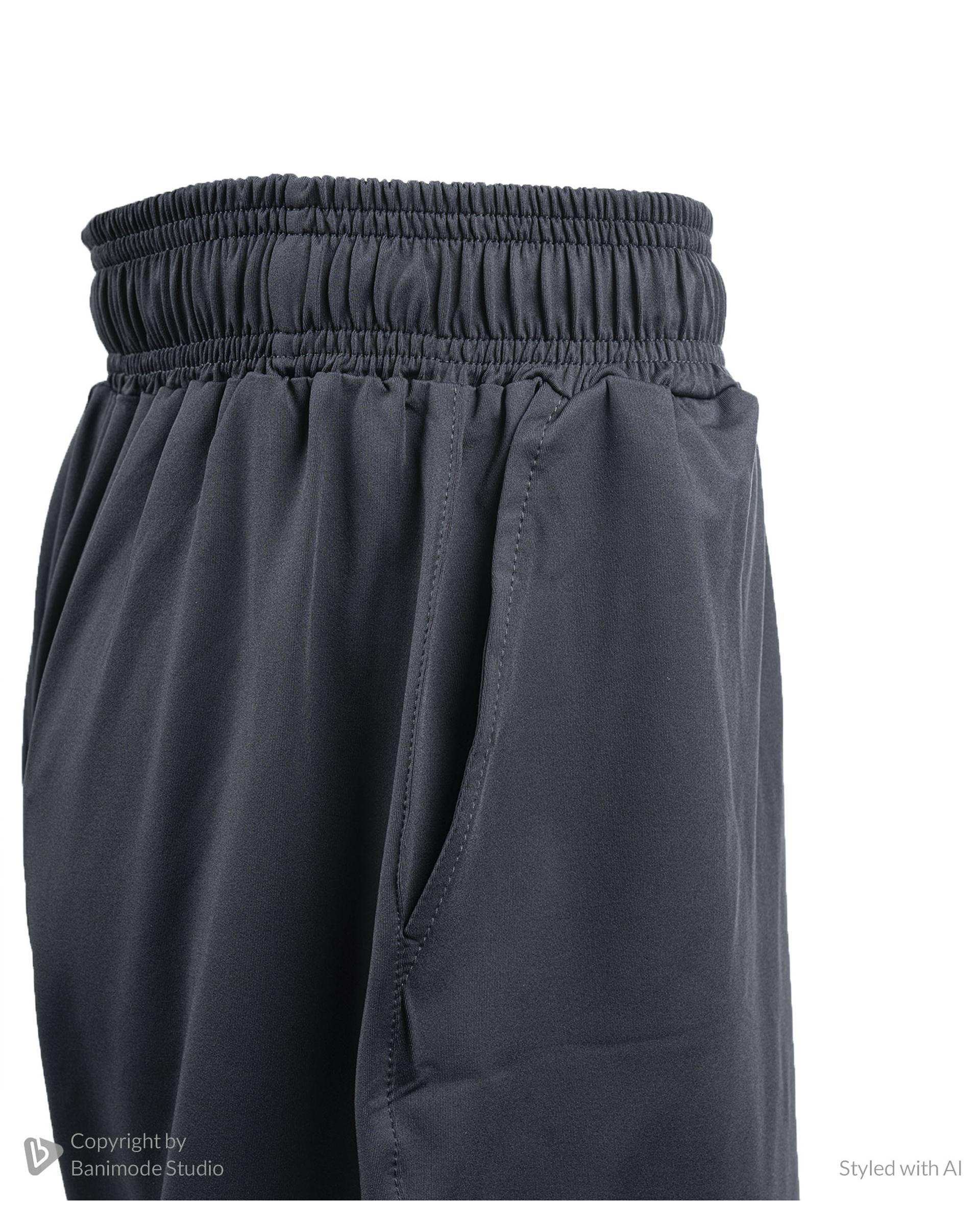 شلوارک ورزشی مردانه طوسی تیره مل اند موژ Mel & Moj کد M09066