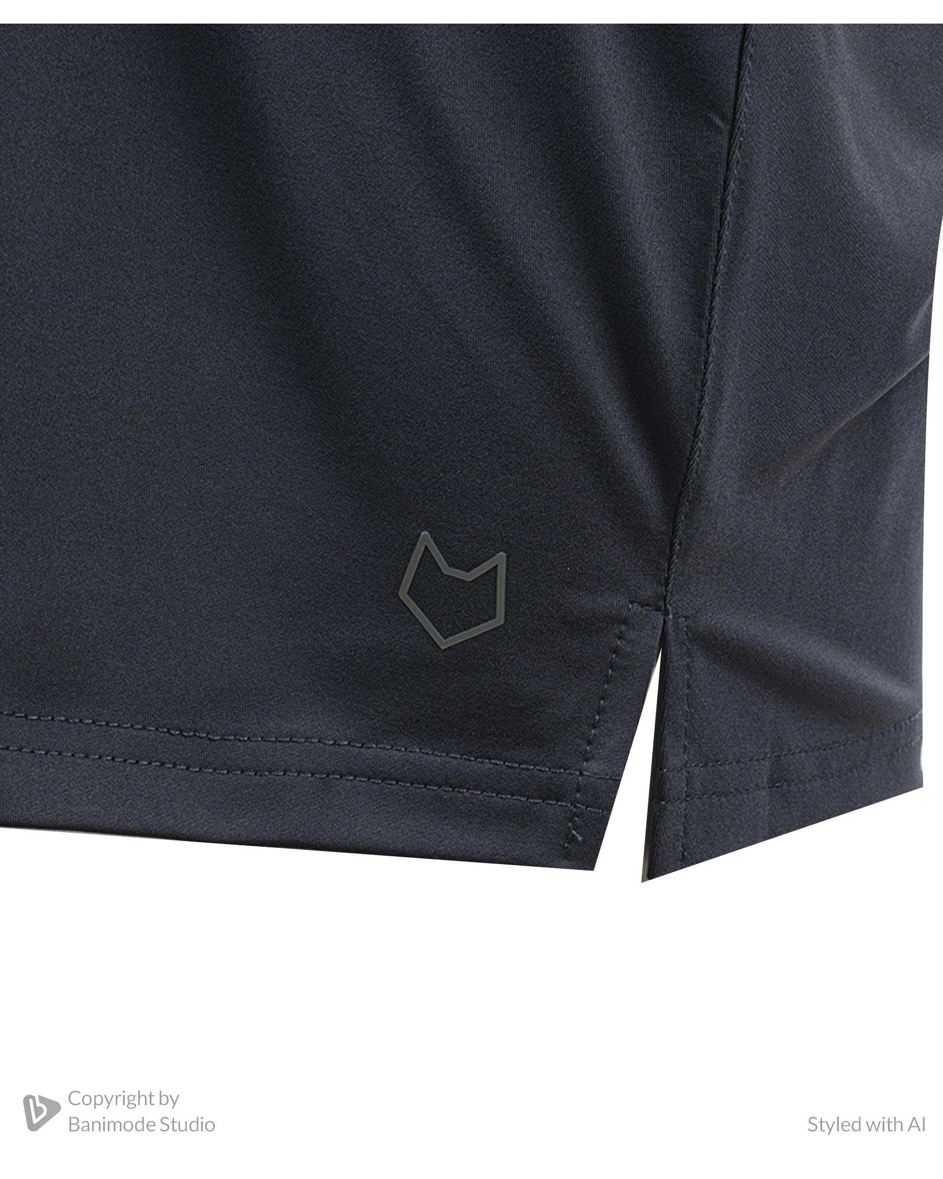 شلوارک ورزشی مردانه طوسی تیره مل اند موژ Mel & Moj کد M09066