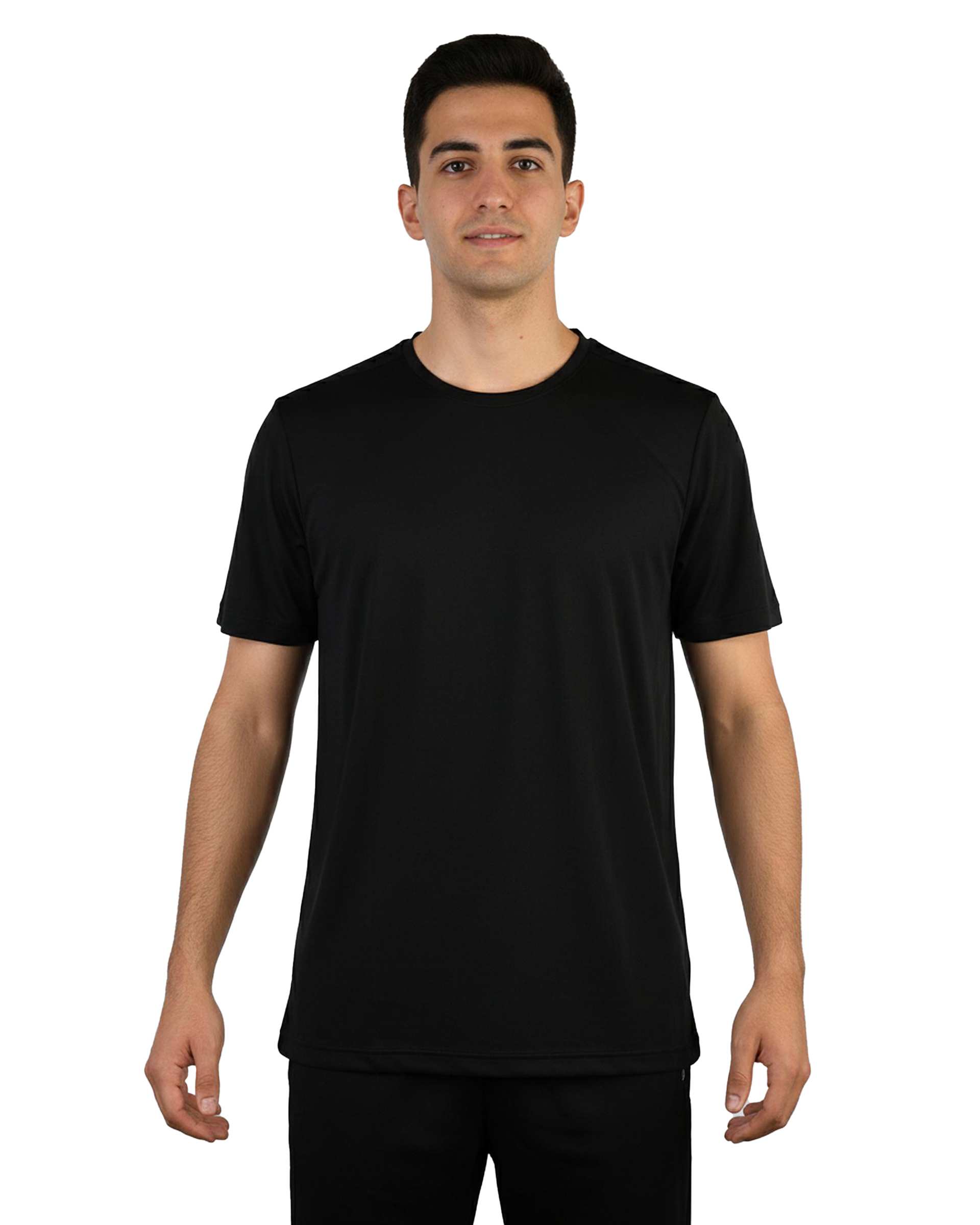 تی شرت ورزشی مردانه مشکی مل اند موژ Mel & Moj کد M09074