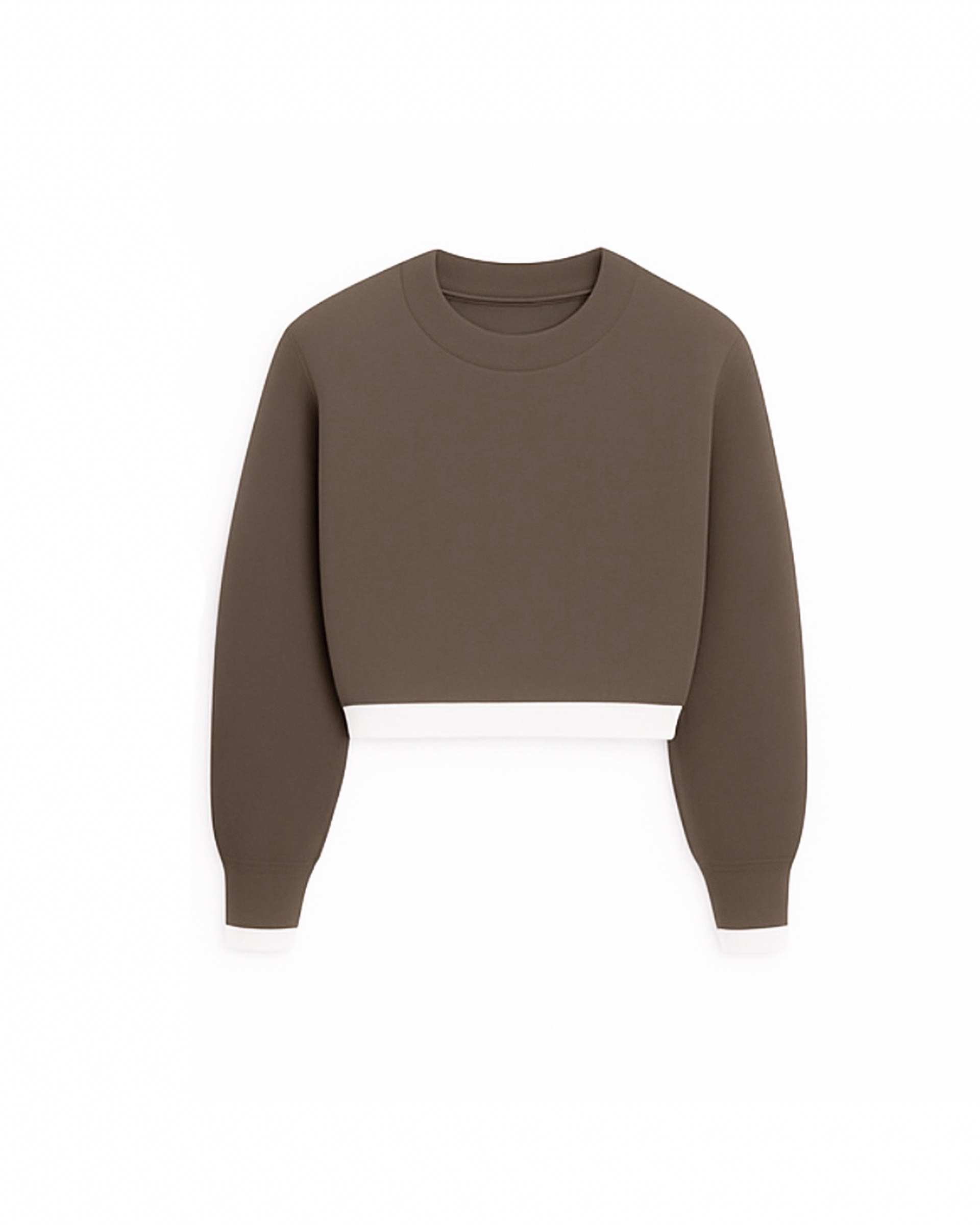 ست پیراهن و بلوز کراپ بافت زنانه قهوه ای ورشه Vershe مدل سوگل 1