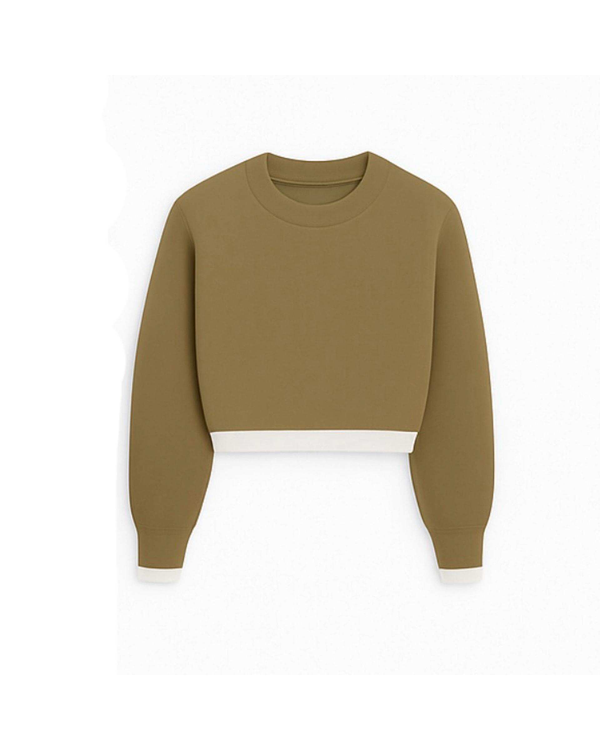 ست پیراهن و بلوز کراپ بافت زنانه قهوه ای ورشه Vershe مدل سوگل 1