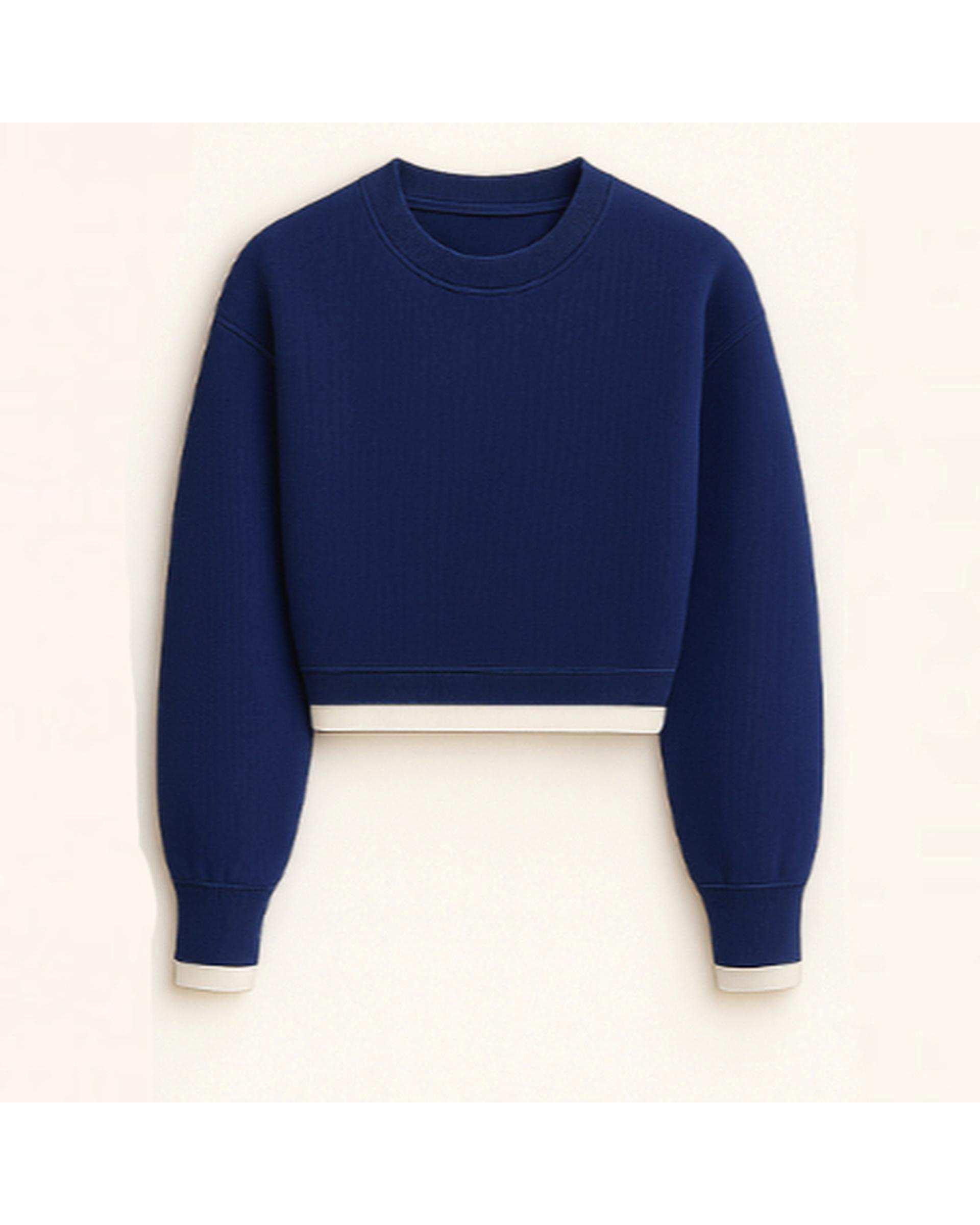 ست پیراهن و بلوز کراپ بافت زنانه سرمه ای ورشه Vershe مدل سوگل 3