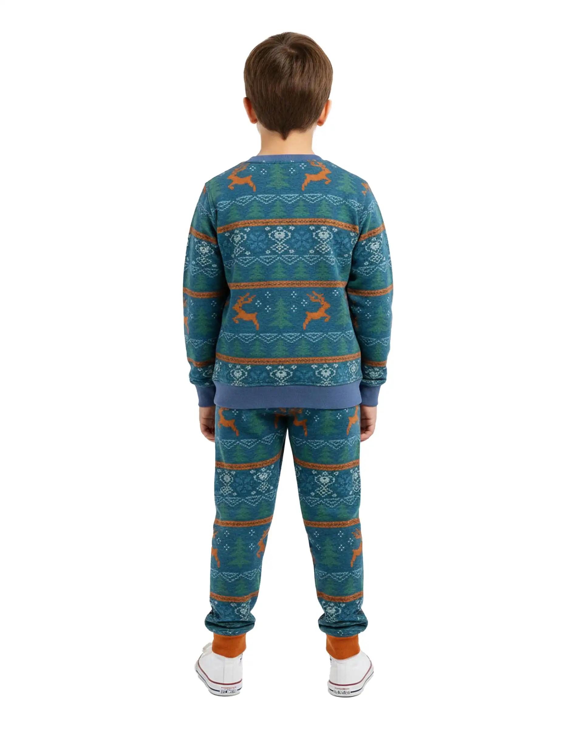 ست سویشرت و شلوار بچگانه گیزولان Gizolan طرح کریسمس مدل SF50