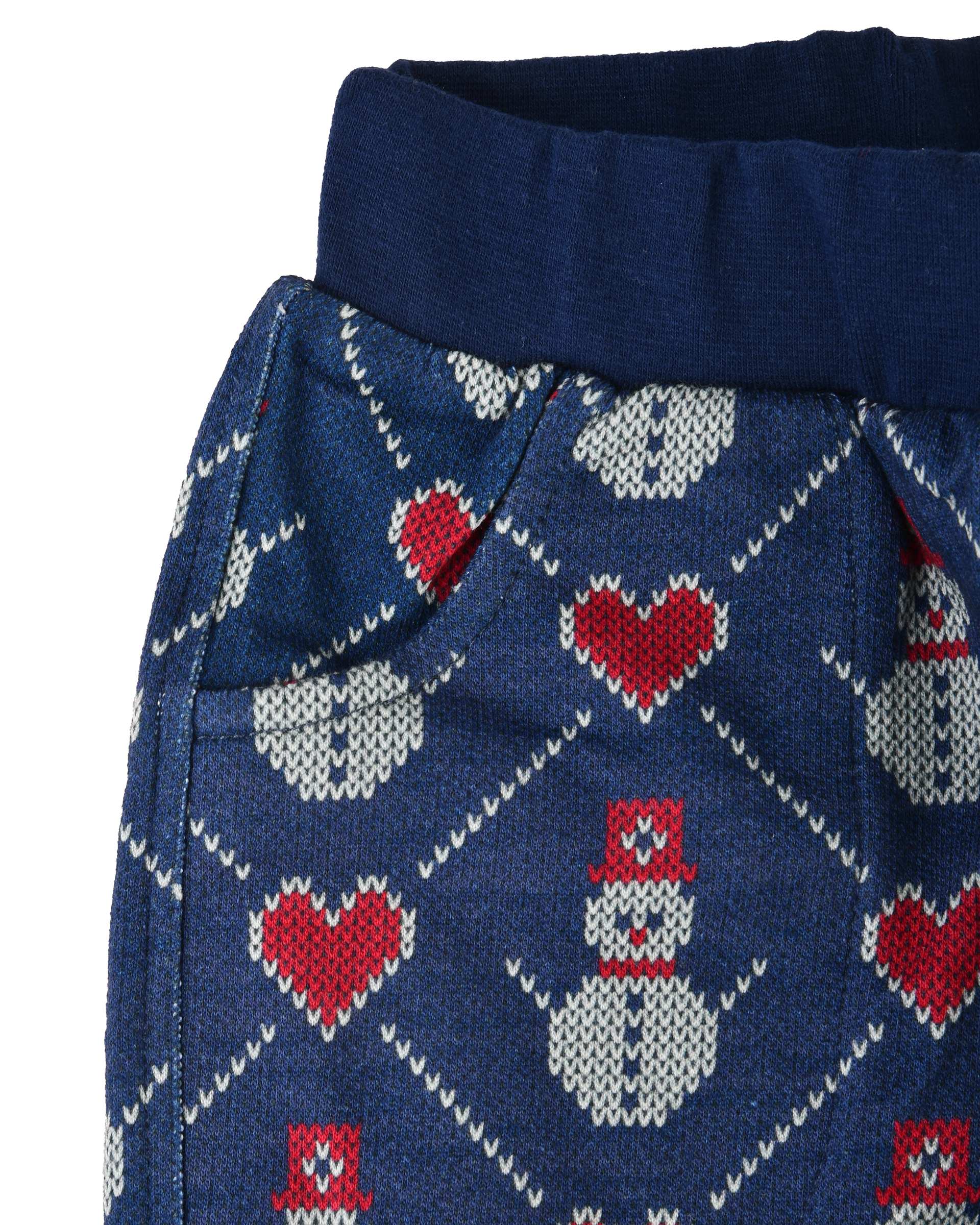 ست سویشرت و شلوار بچگانه گیزولان Gizolan طرح آدم برفی و قلب کد SF54