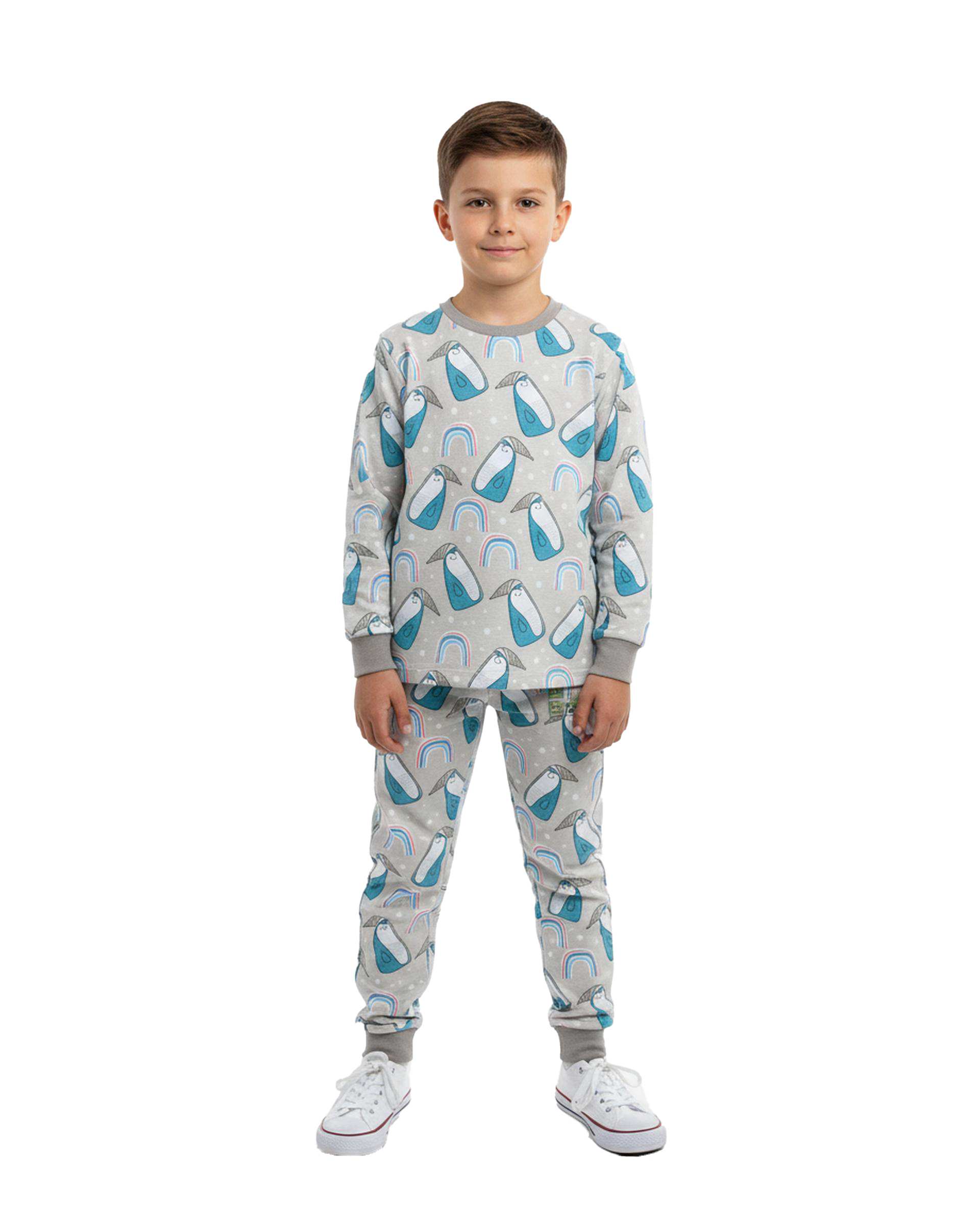 ست سویشرت و شلوار بچگانه گیزولان Gizolan طرح پنگوئن کلاه دار مدل SF58