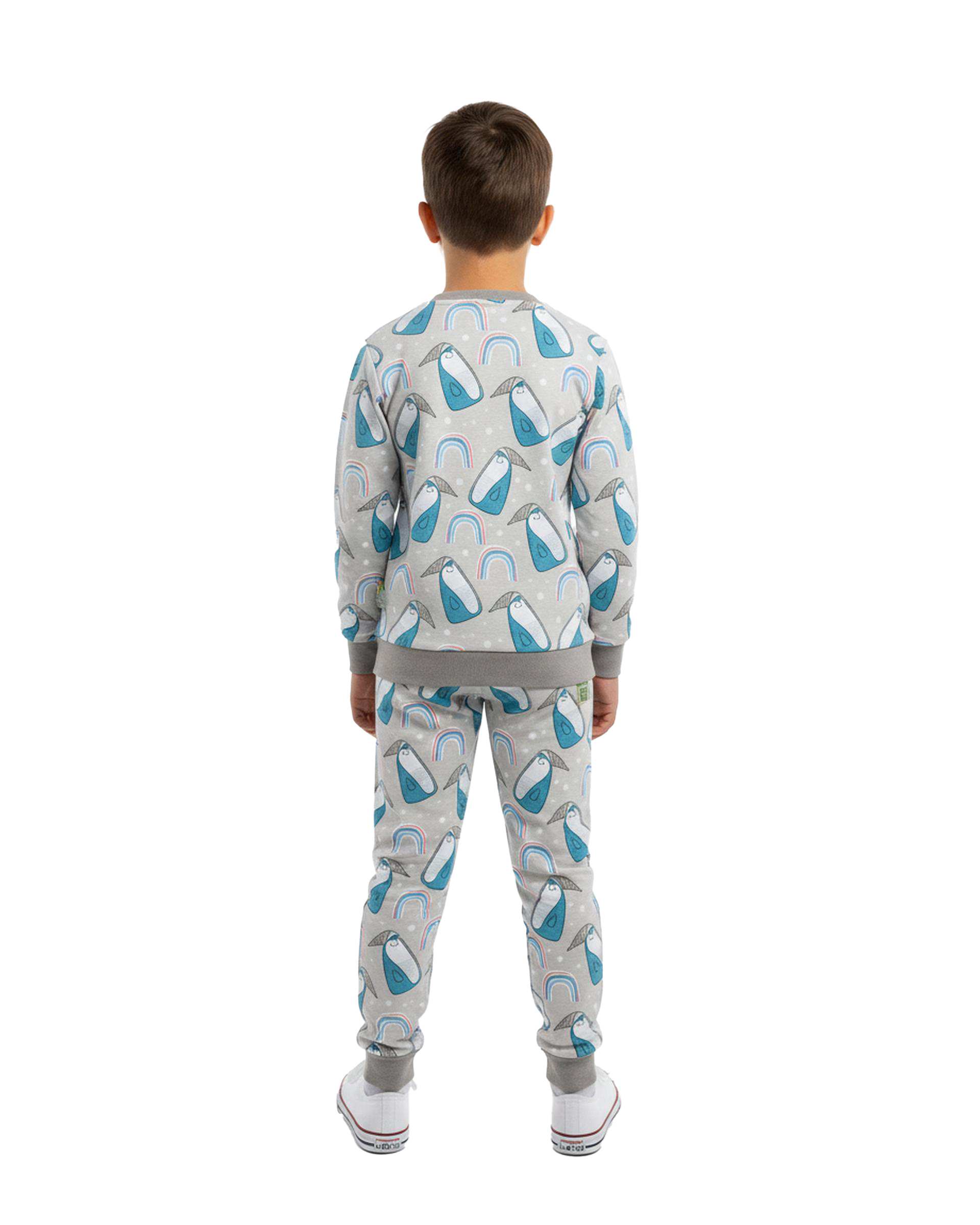 ست سویشرت و شلوار بچگانه گیزولان Gizolan طرح پنگوئن کلاه دار مدل SF58