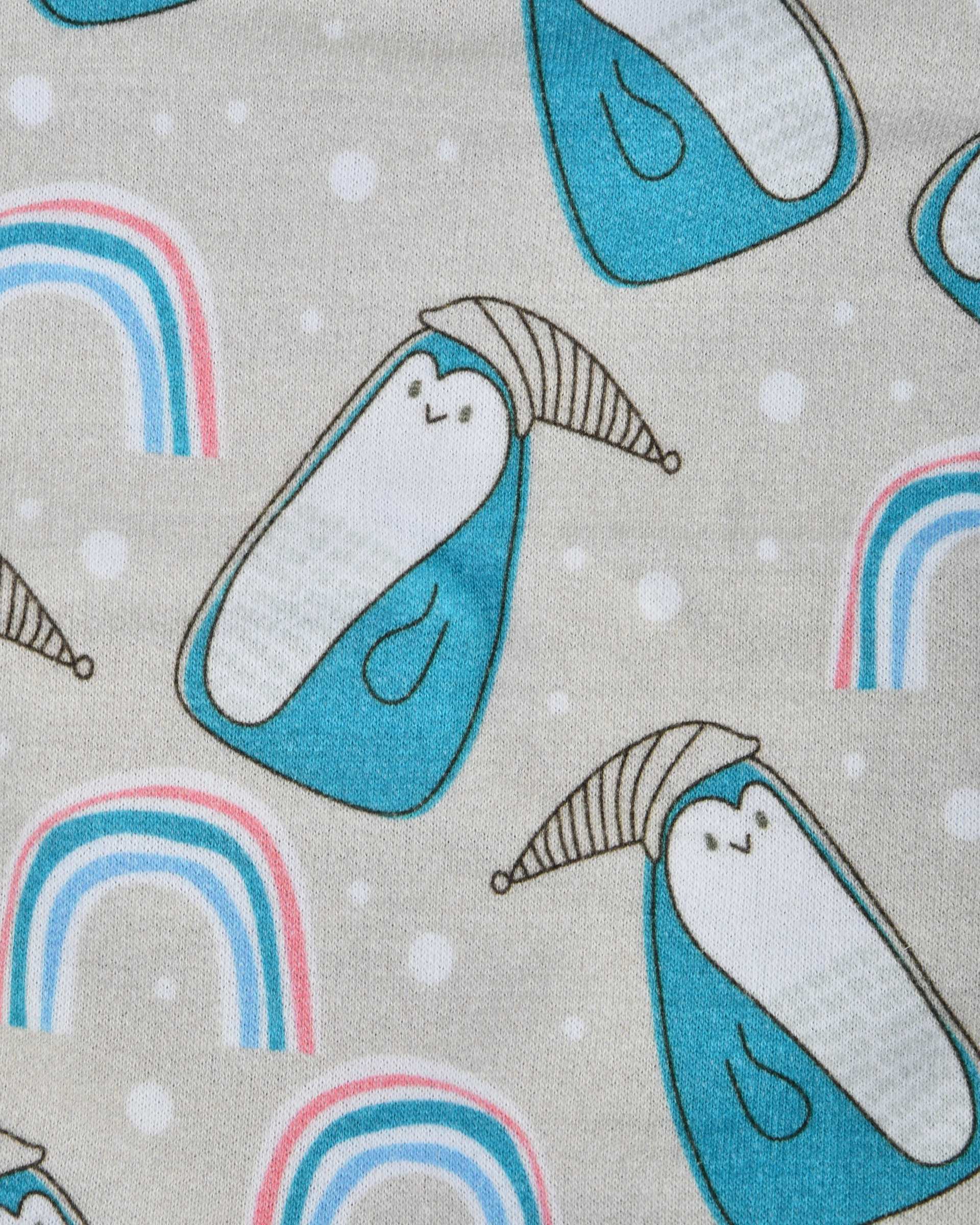 ست سویشرت و شلوار بچگانه گیزولان Gizolan طرح پنگوئن کلاه دار مدل SF58