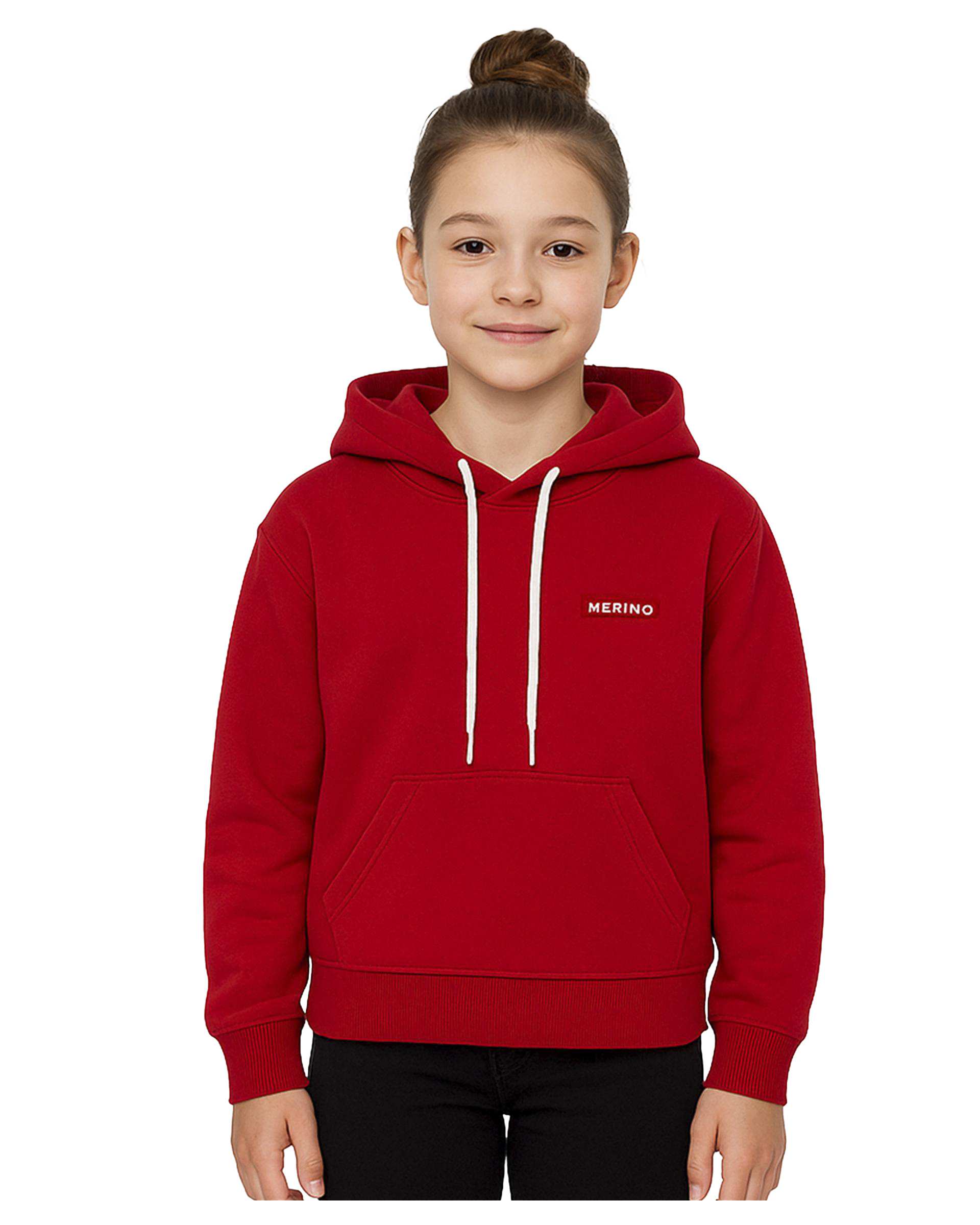 هودی دورس دخترانه قرمز مرینو Merino کد 1794