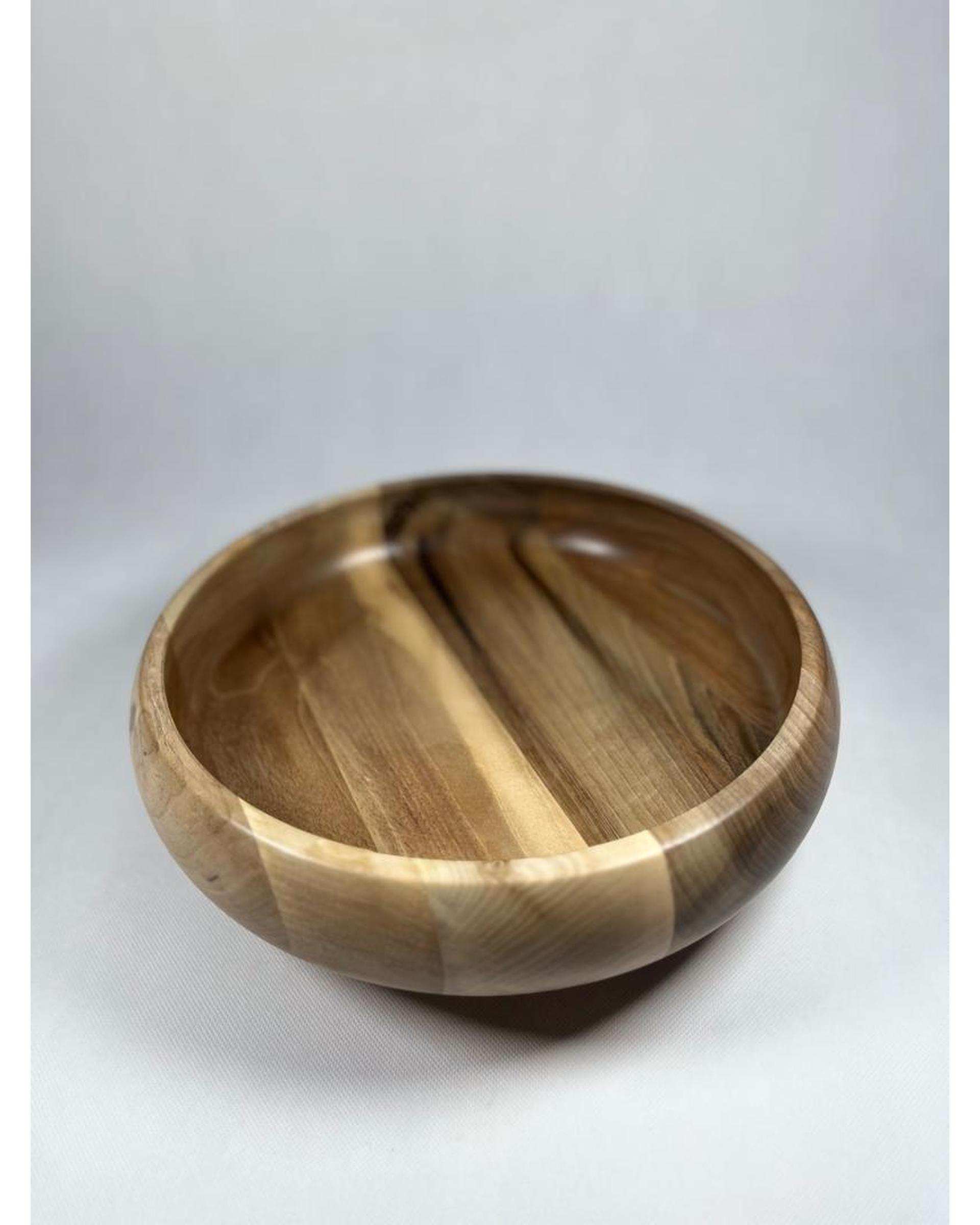 کاسه میوه خوری چوب گردو هانشوود Hanshwood طرح خمره ای قطر 35 سانتی متر